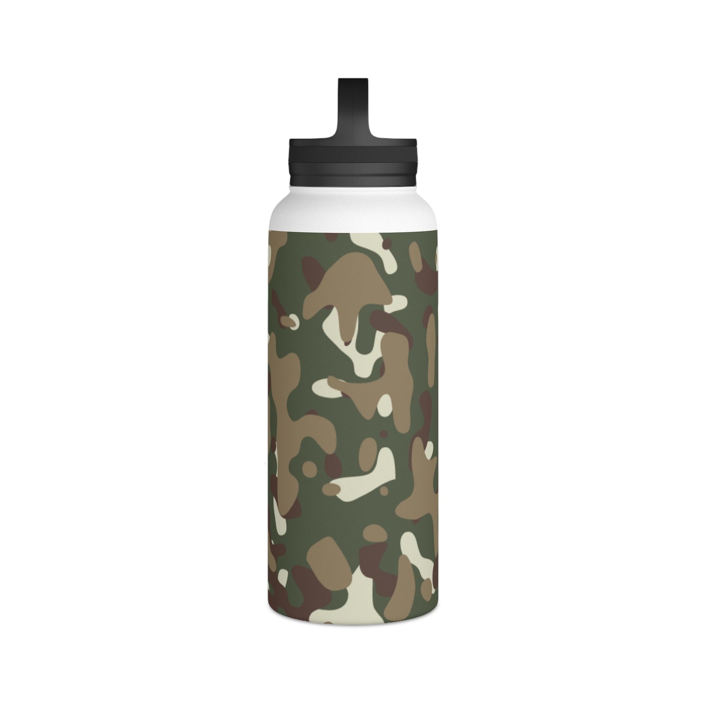 Back To School Camoflauge Stainless Steel Water Bottle, Handle Lid