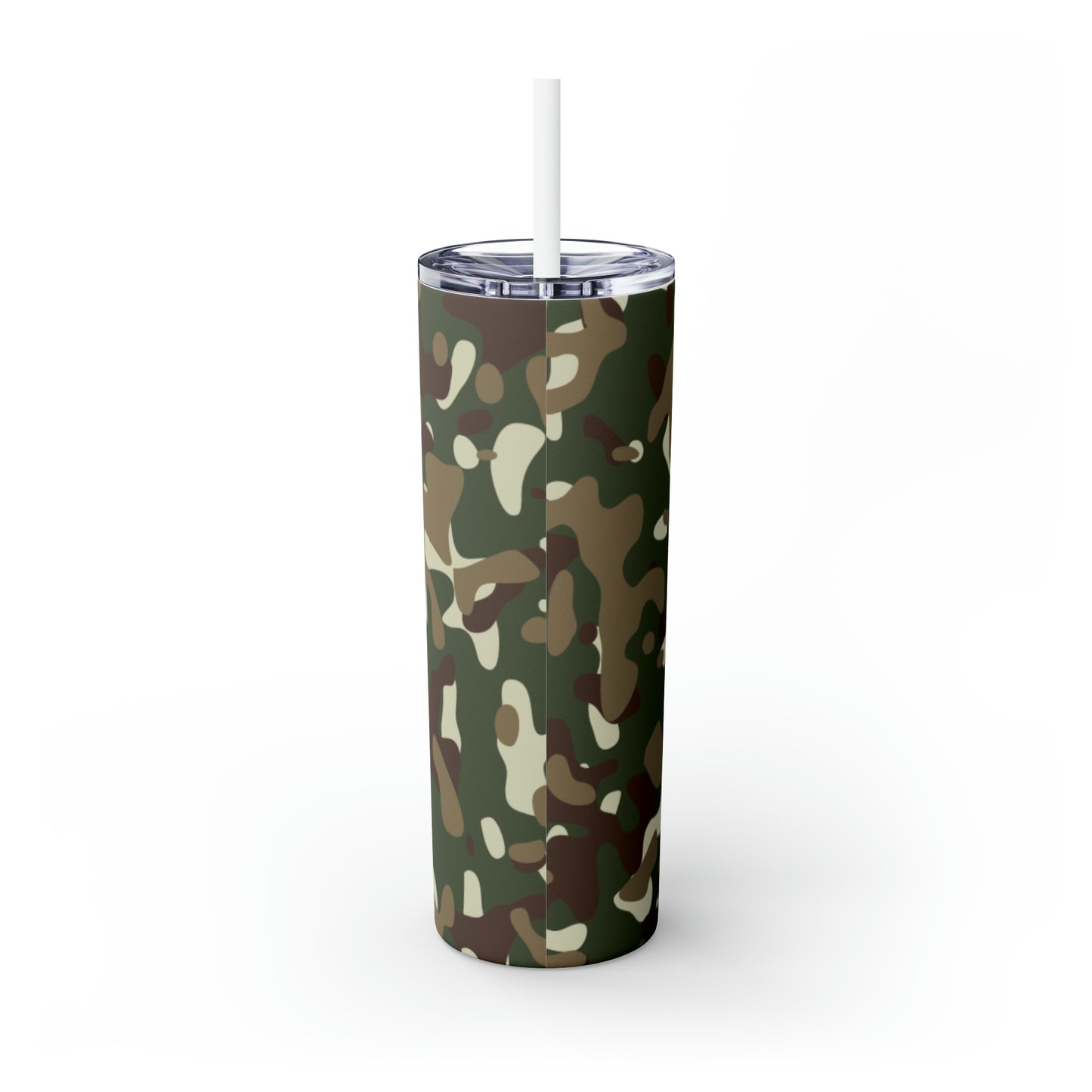 Camouflage Skinny Tumbler with Straw, 20oz