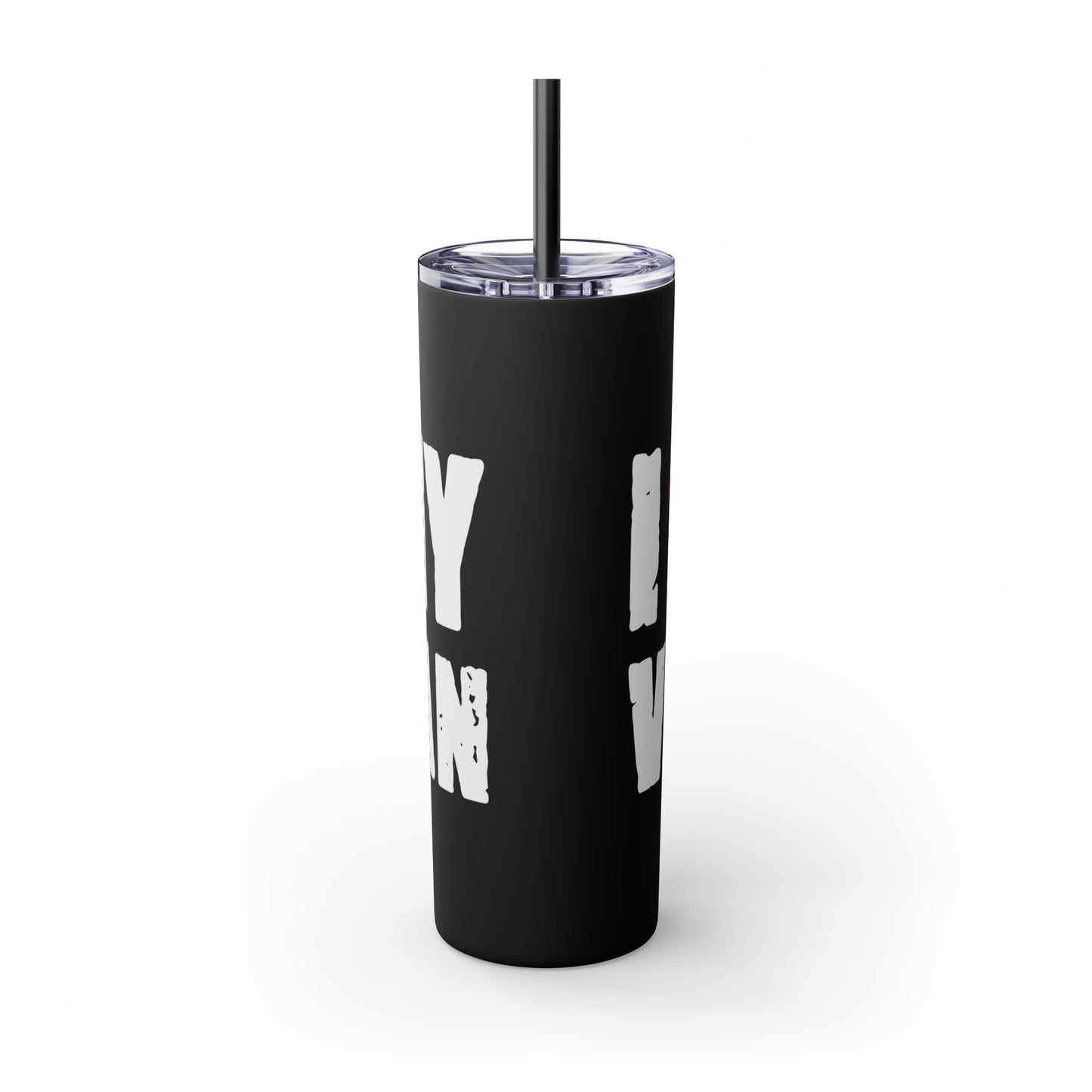 I Love My Veteran Skinny Tumbler with Straw, 20oz