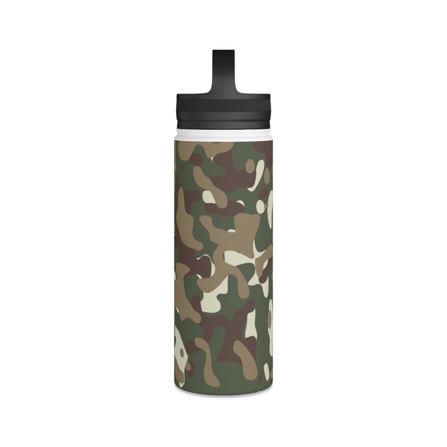 Back To School Camoflauge Stainless Steel Water Bottle, Handle Lid