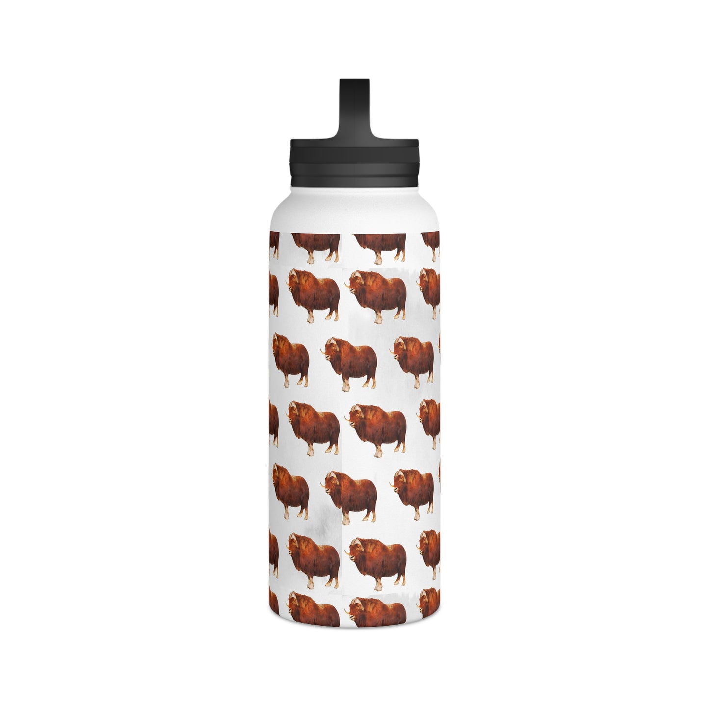 Back To School Animals Stainless Steel Water Bottle, Handle Lid