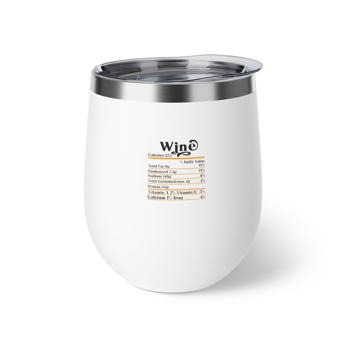 Wine Calories Copper Vacuum Insulated Cup, 12oz