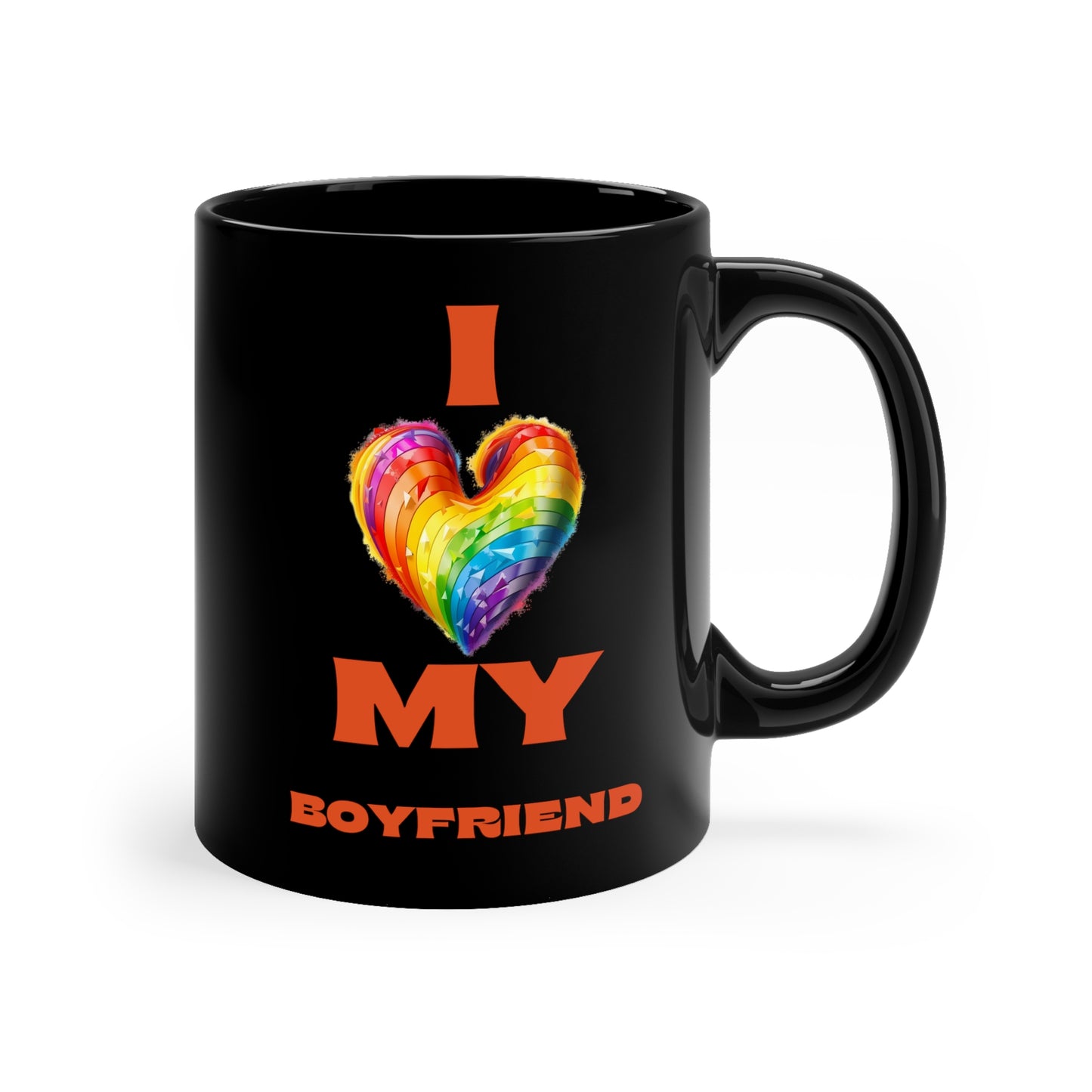 I Love My Boyfriend 11oz Black Mug