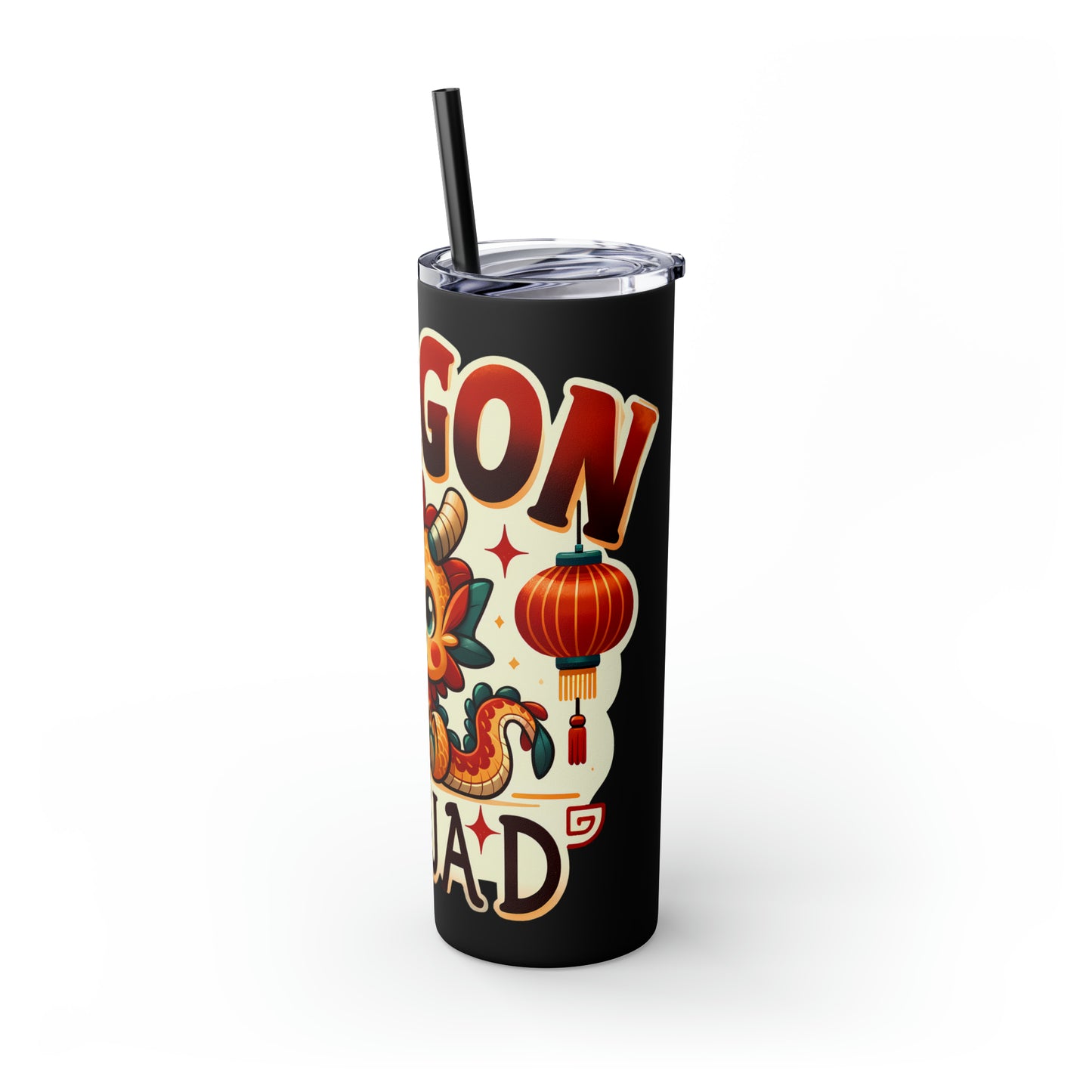 Dragon Squad Skinny Tumbler with Straw, 20oz