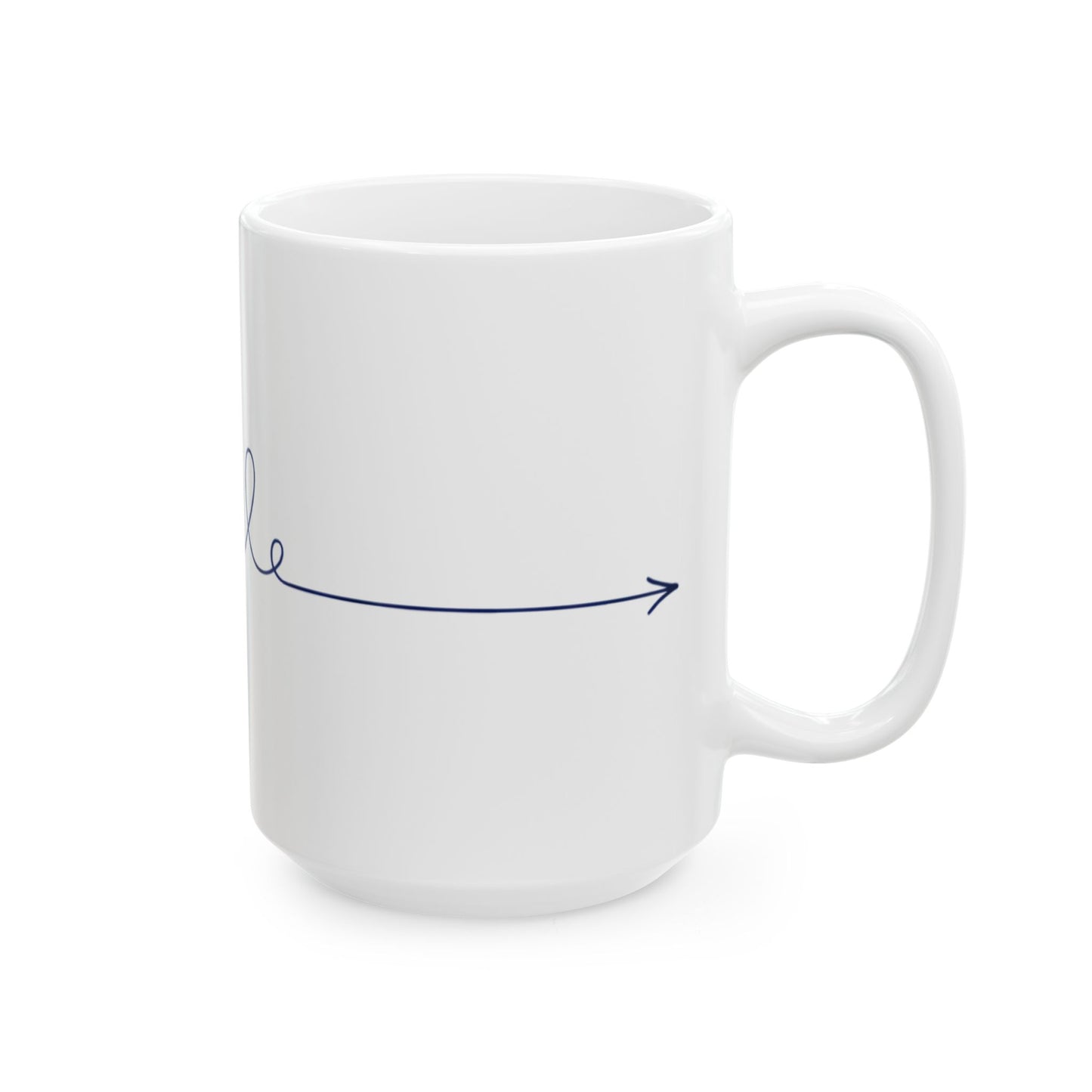 Navy Chaos to Clarity Arrow Coffee Cup