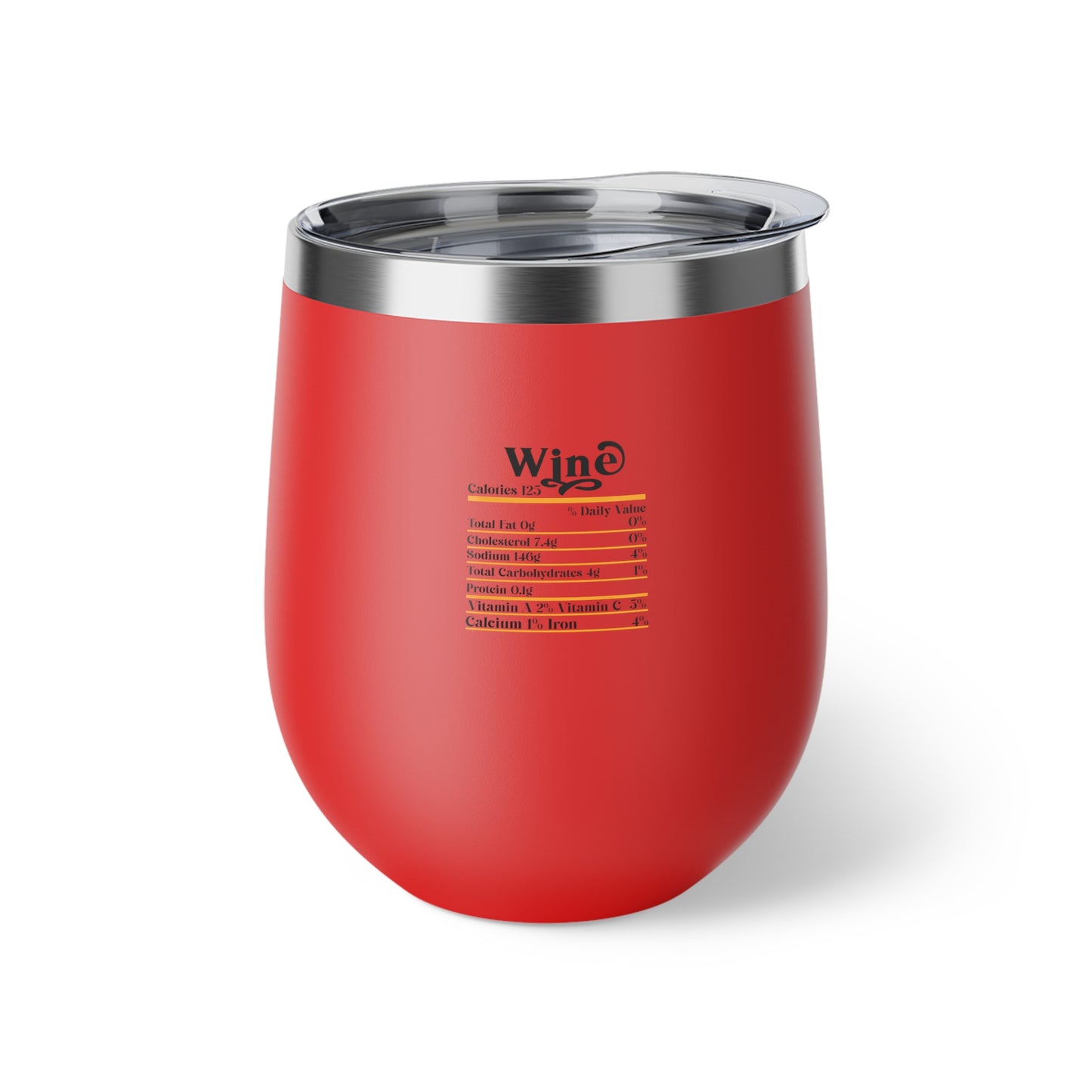 Wine Calories Copper Vacuum Insulated Cup, 12oz