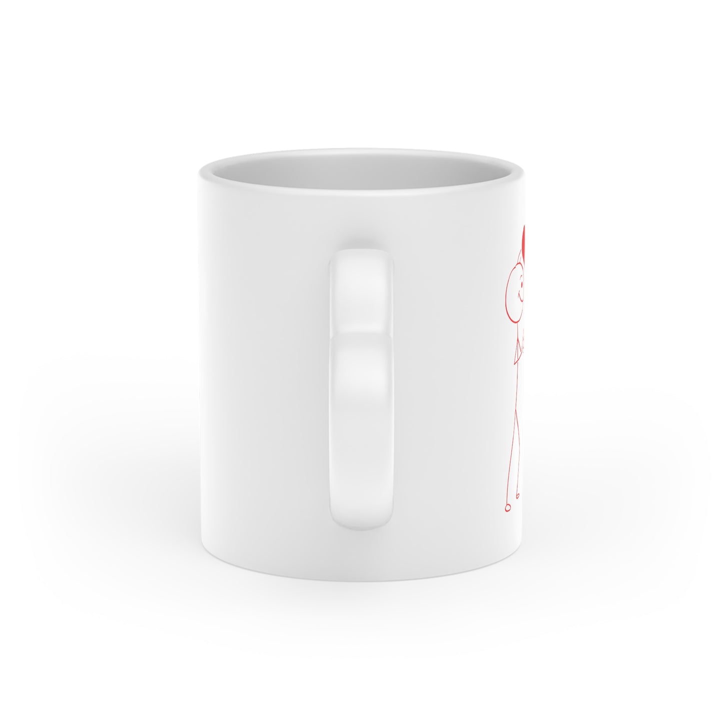 Girl Looking for Boy Heart Heart-Shaped Mug