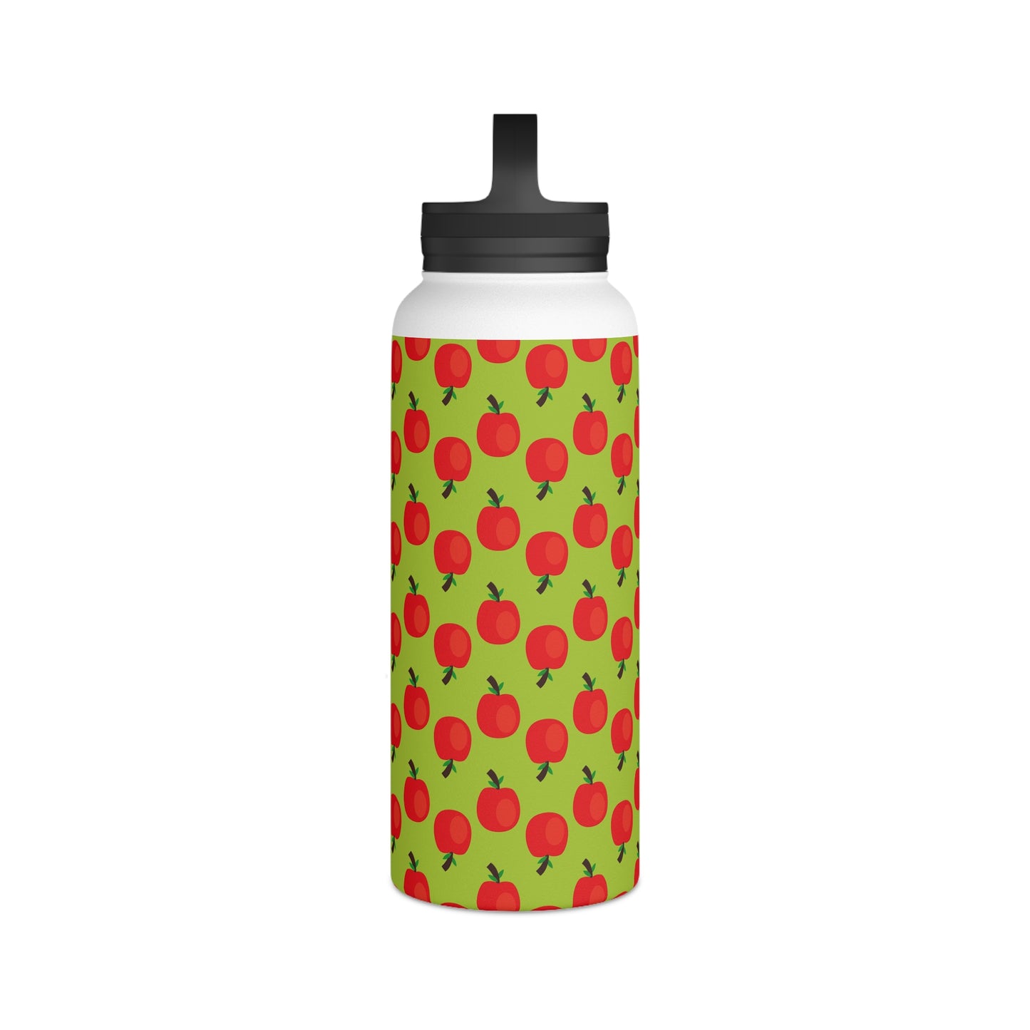 Back To School Apples Stainless Steel Water Bottle, Handle Lid