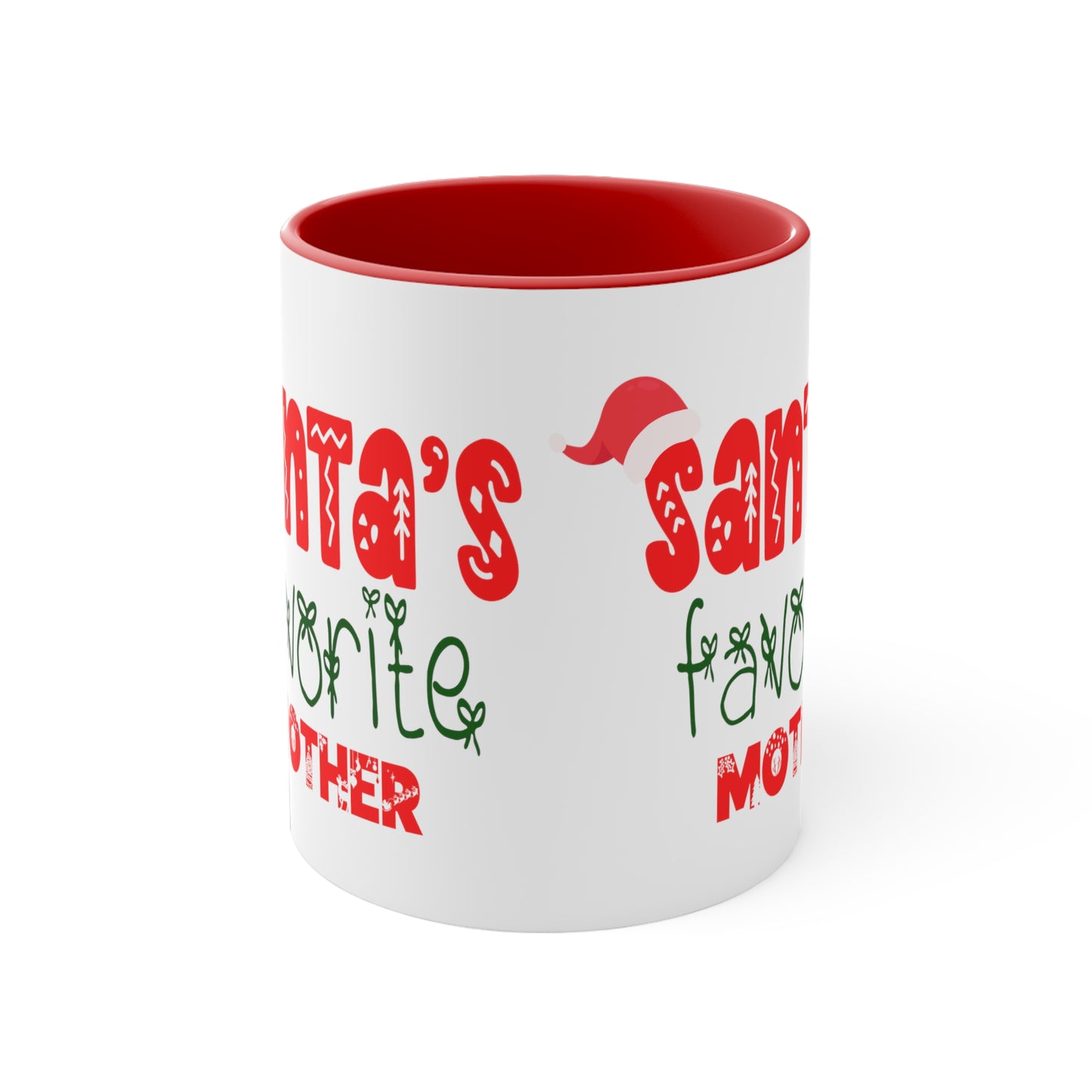 Santa's Favorite Mother Accent Coffee Mug, 11oz