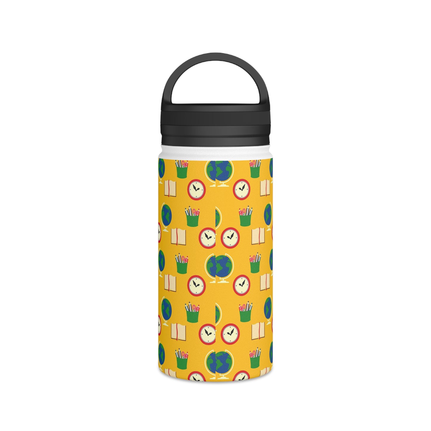 Back To School Stainless Steel Water Bottle, Handle Lid