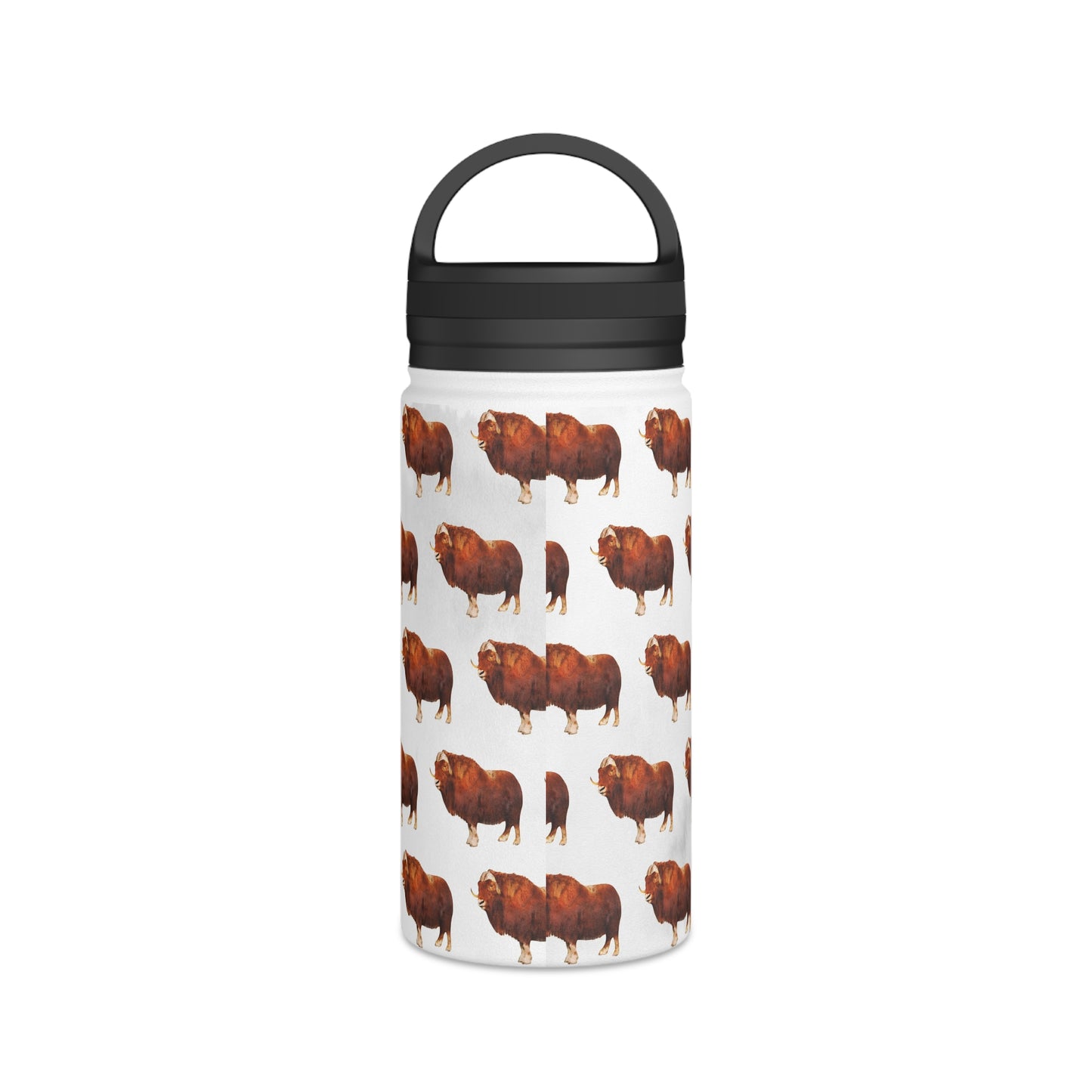 Back To School Animals Stainless Steel Water Bottle, Handle Lid