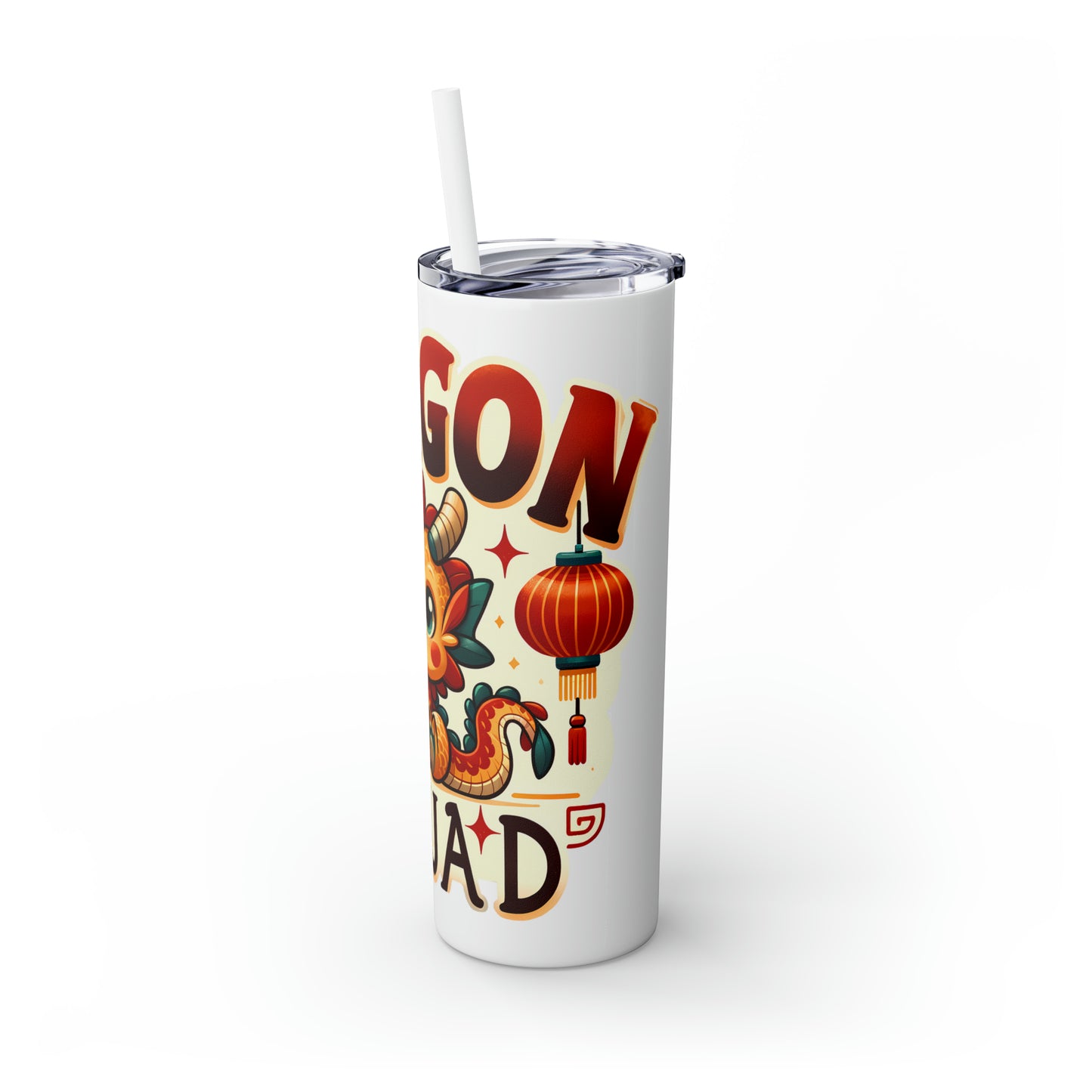 Dragon Squad Skinny Tumbler with Straw, 20oz