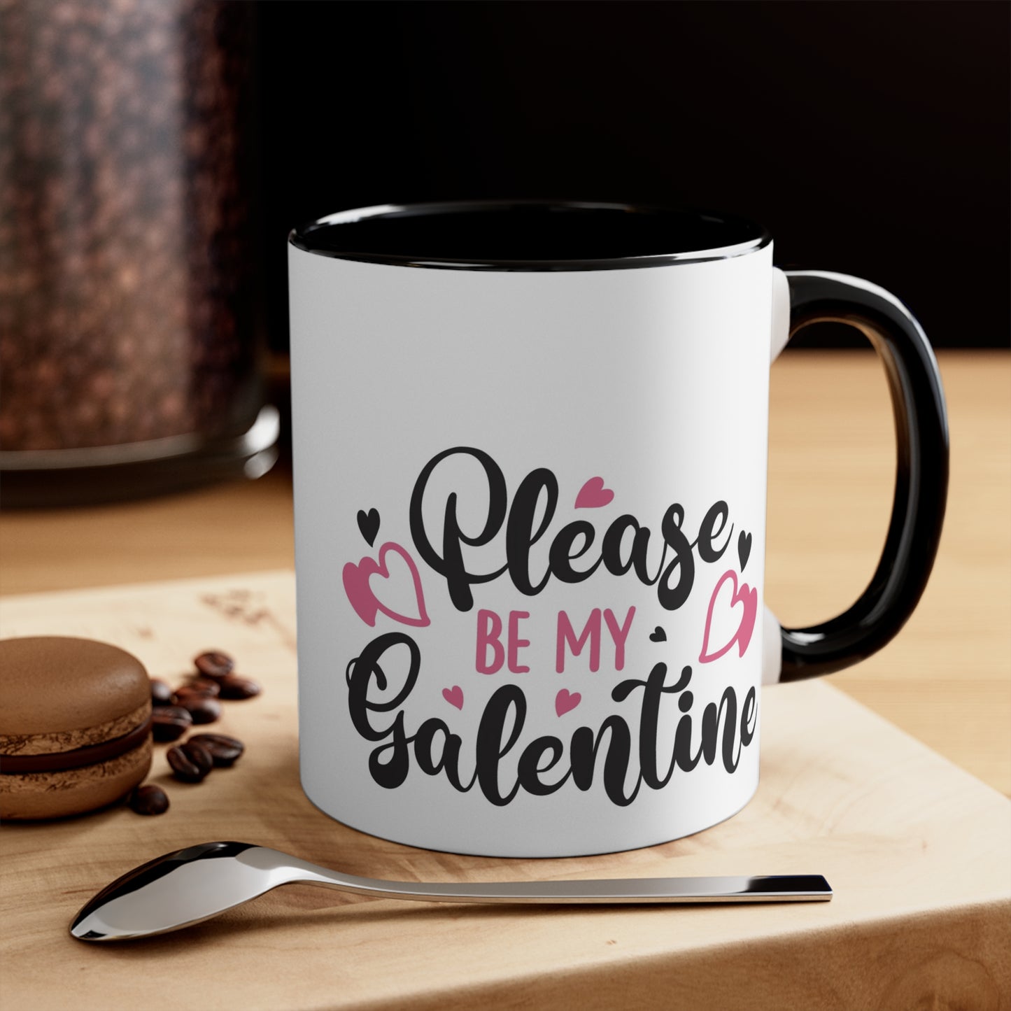 Please Be My Galentine Accent Coffee Mug, 11oz