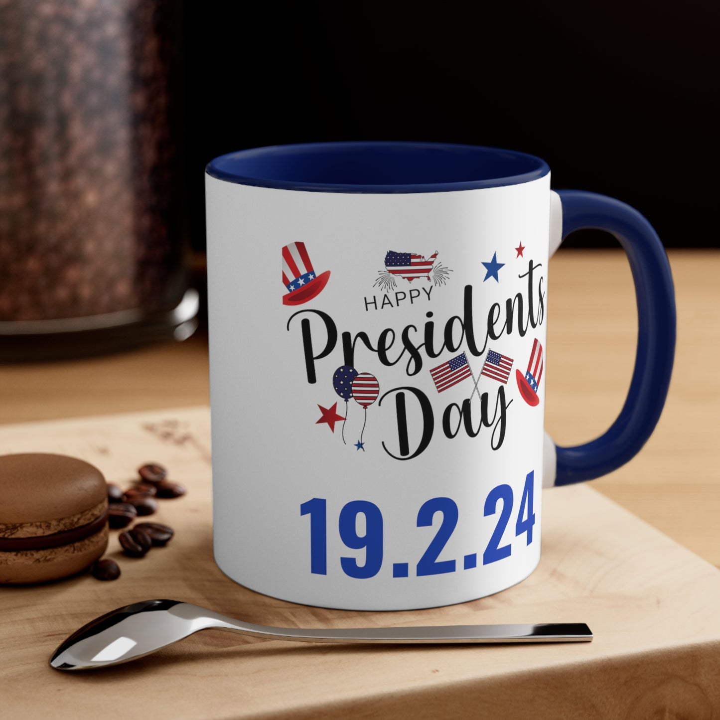 Happy President's Day 2024 Accent Coffee Mug, 11oz