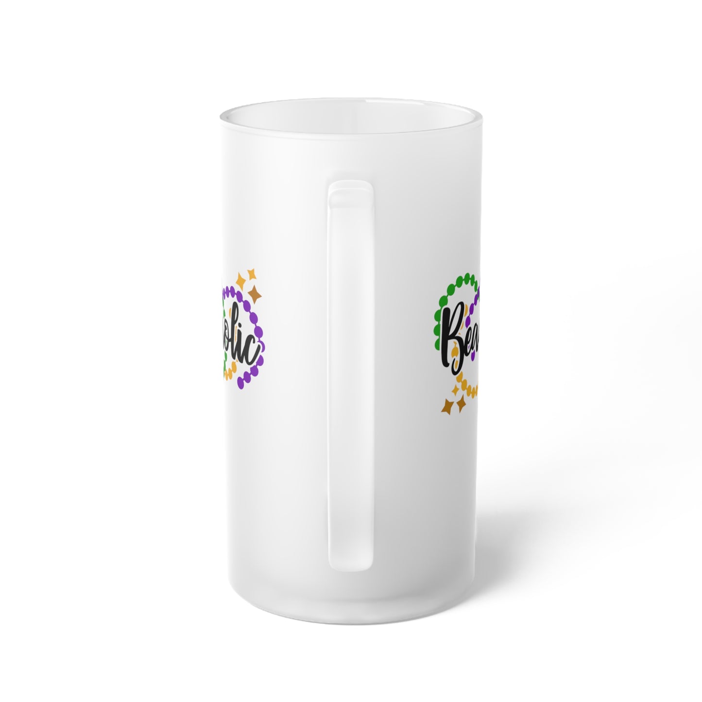 Beadoholic Frosted Glass Beer Mug