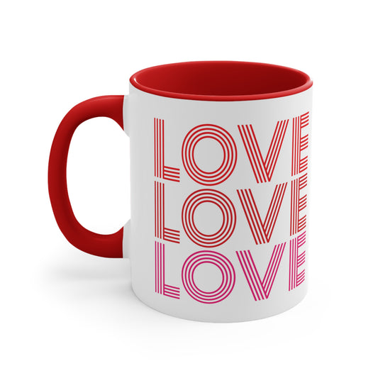 Love Love Love Accent Coffee Mug, 11oz