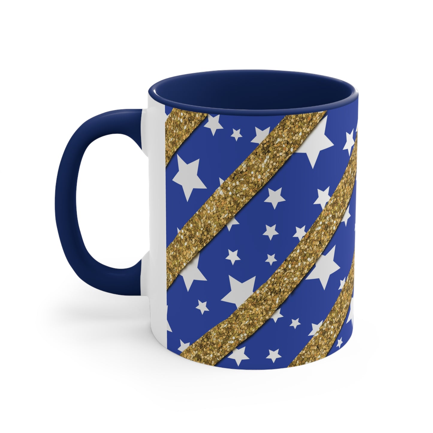 American Flag Themed Accent Coffee Mug, 11oz
