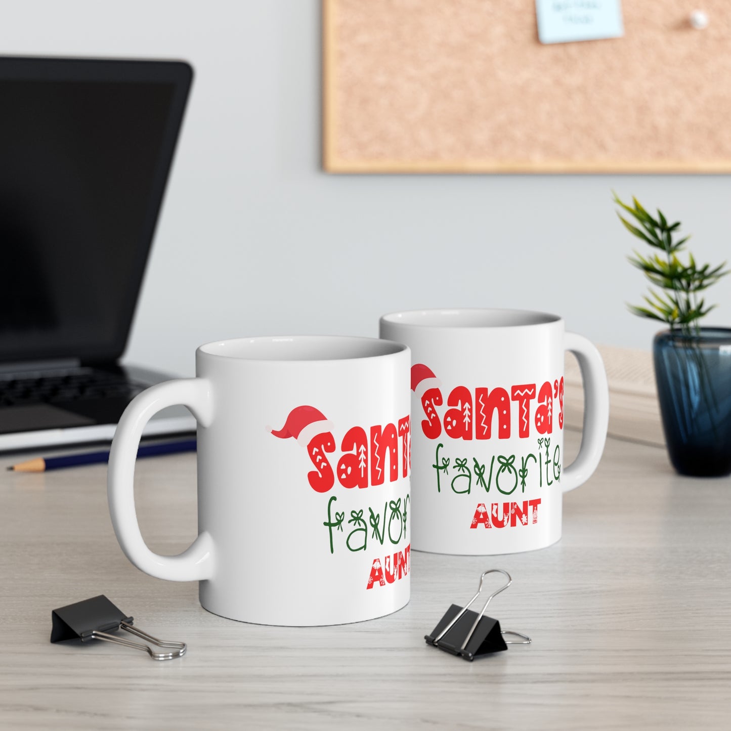 Santa's Favorite Aunt Ceramic Mug 11oz