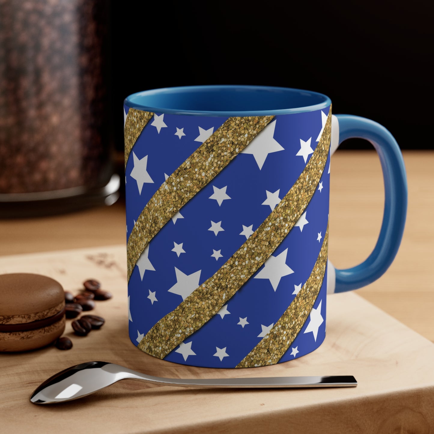 American Flag Themed Accent Coffee Mug, 11oz