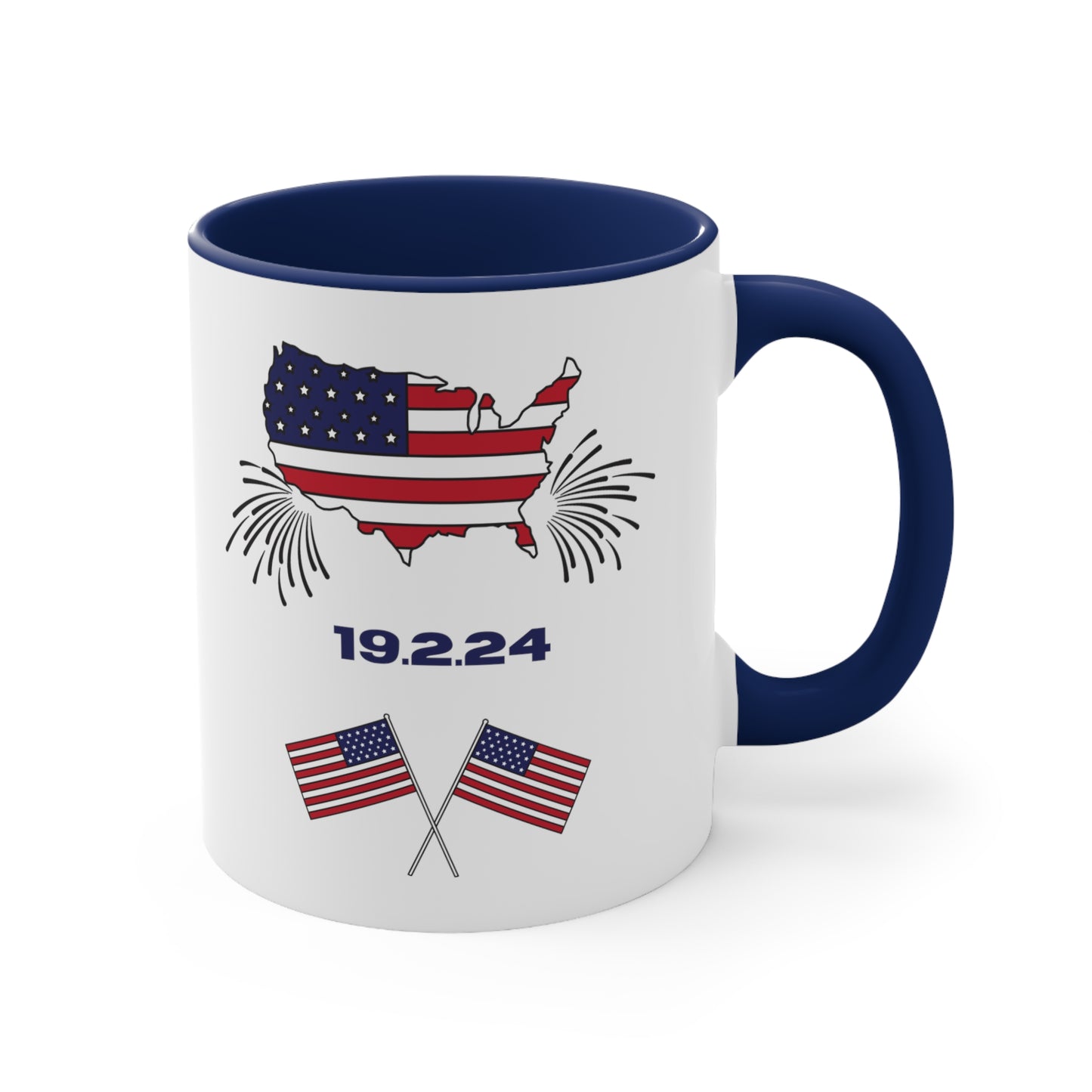 Happy President's Day 2024 Accent Coffee Mug, 11oz
