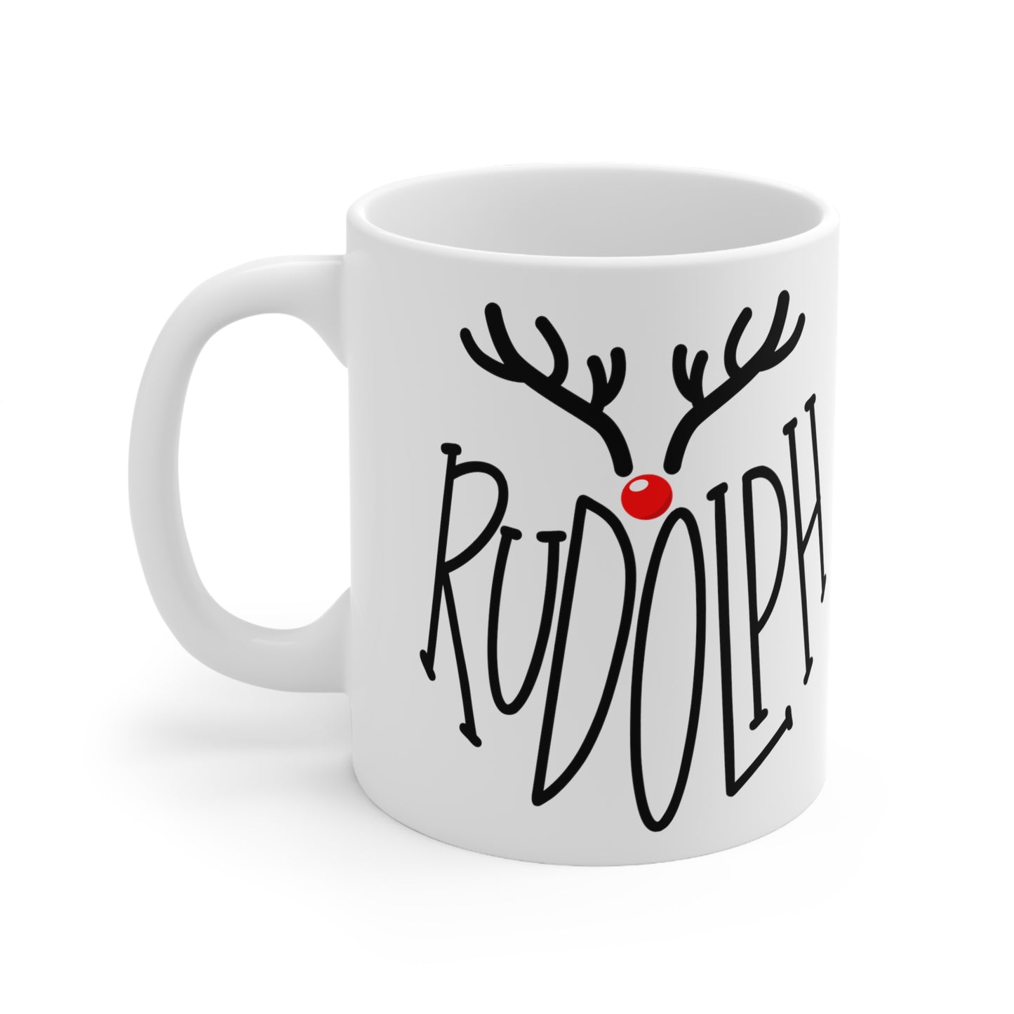 Christmas Reindeer Rudolph Mug, Christmas Mug, Stocking Filler, Xmas Mug, Rudolph Mug, Cute Christmas Gift, Cute Reindeer Gift