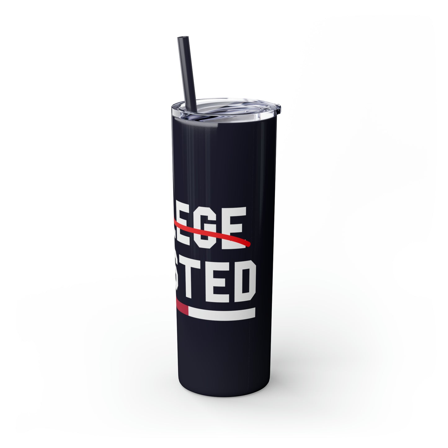 College Enlisted Skinny Tumbler with Straw, 20oz