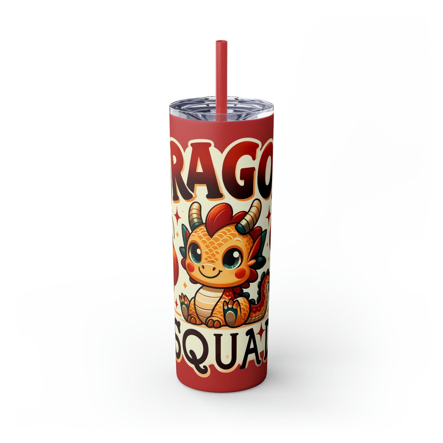 Dragon Squad Skinny Tumbler with Straw, 20oz
