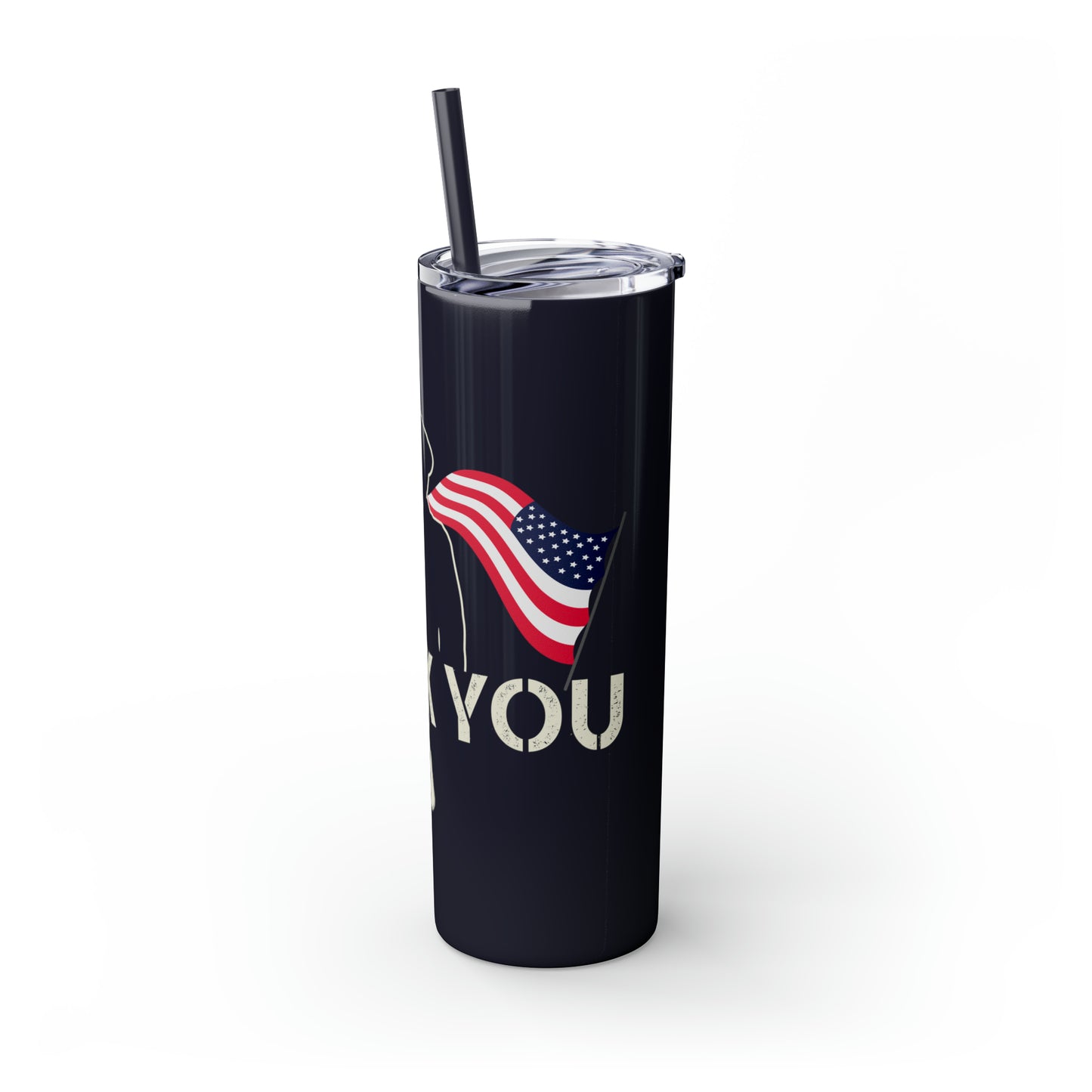 Thank You Veterans Day Skinny Tumbler with Straw, 20oz