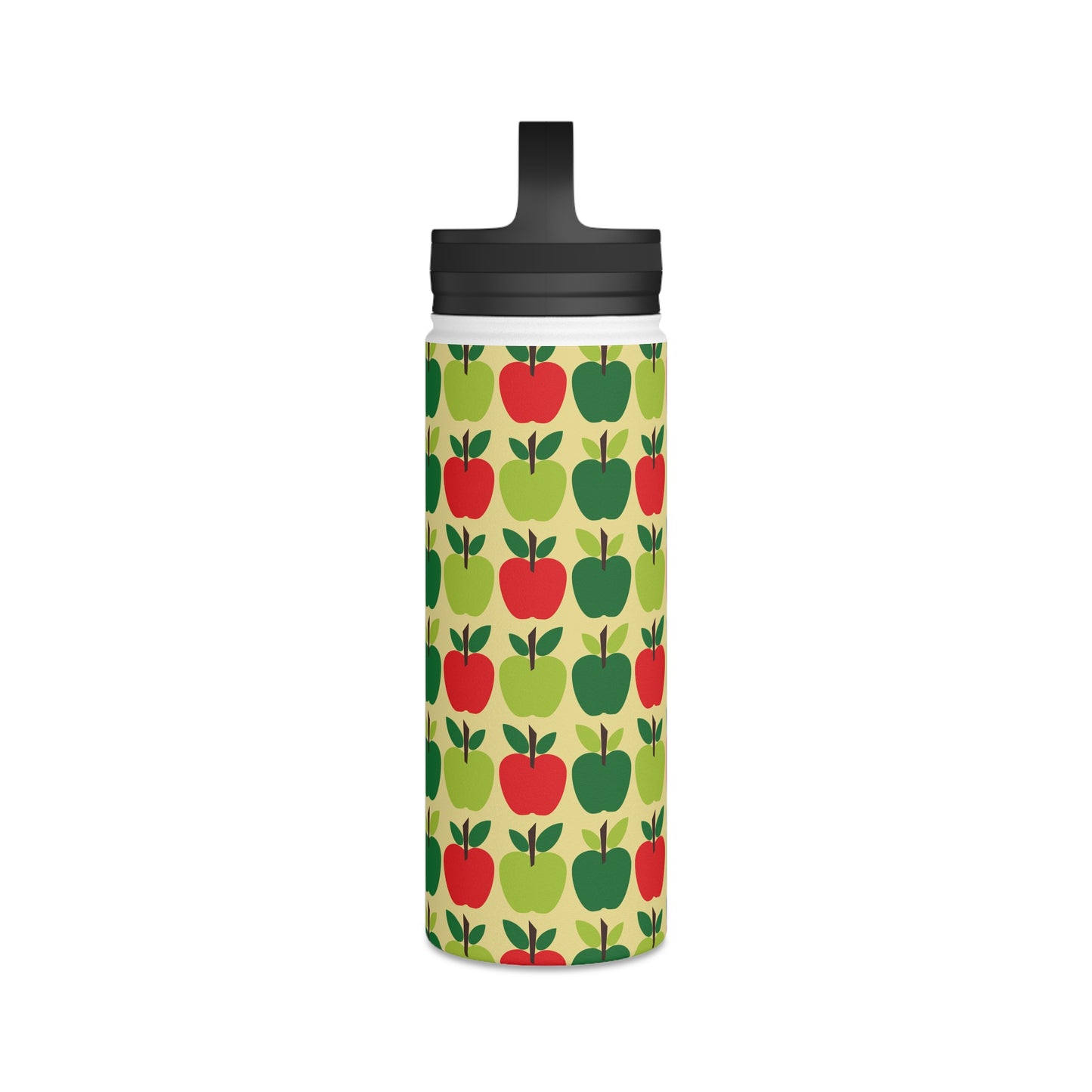 Back To School Apples Stainless Steel Water Bottle, Handle Lid