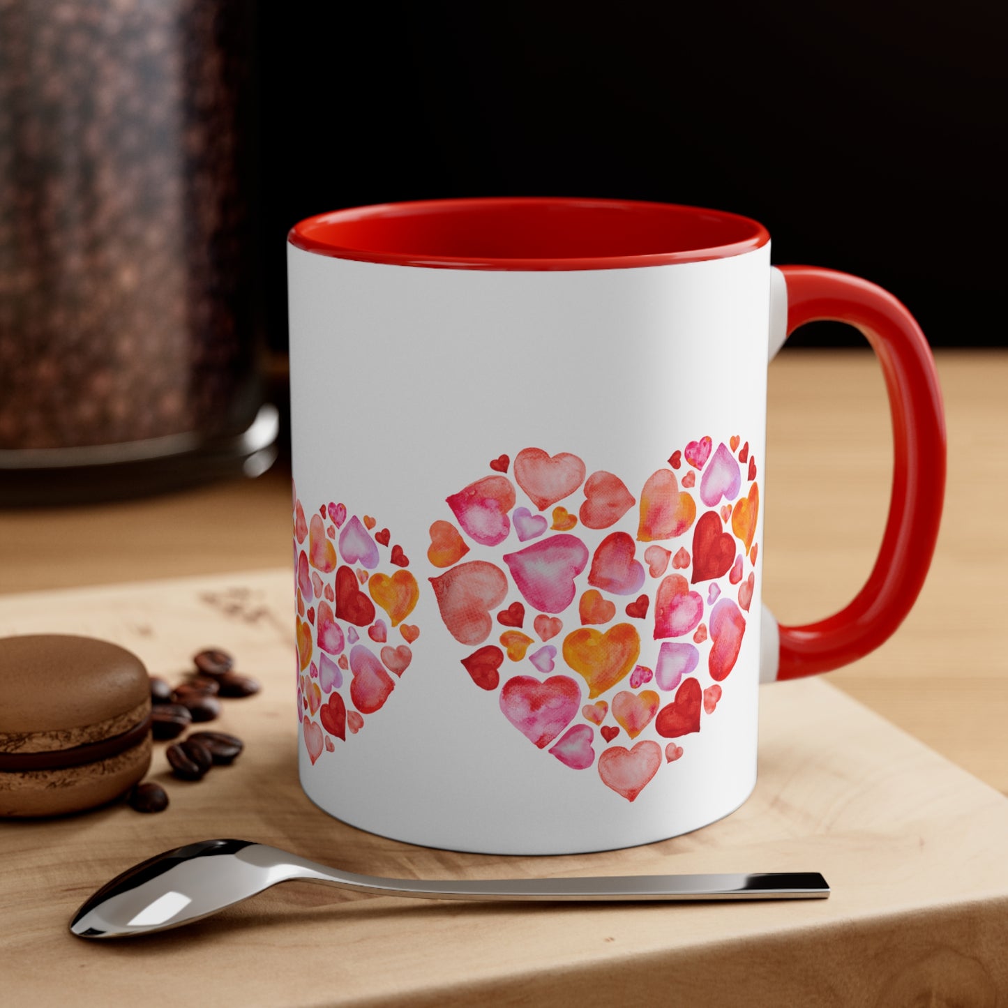 Valentine Hearts Accent Coffee Mug, 11oz