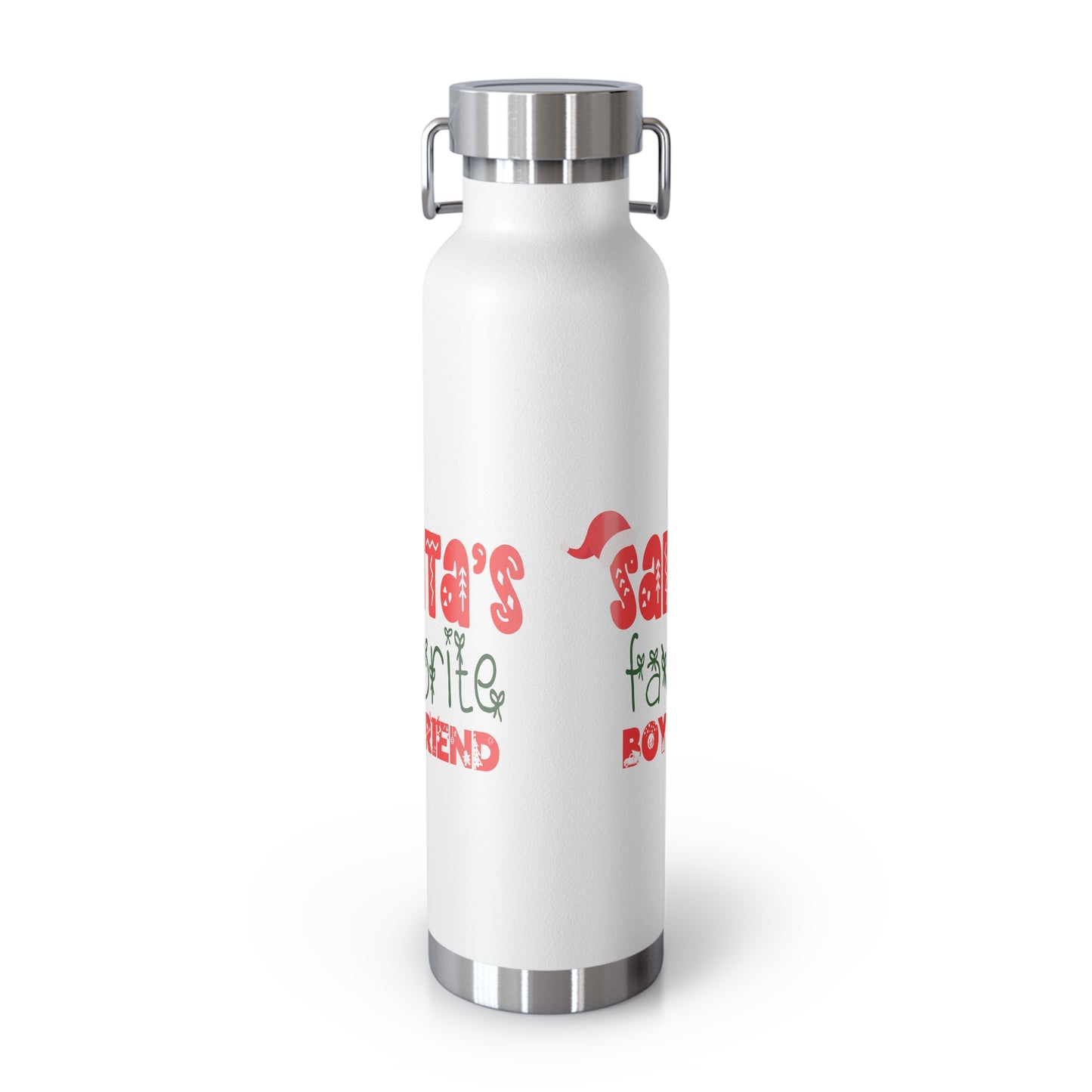 Santa's Favorite Boyfriend Copper Vacuum Insulated Bottle, 22oz