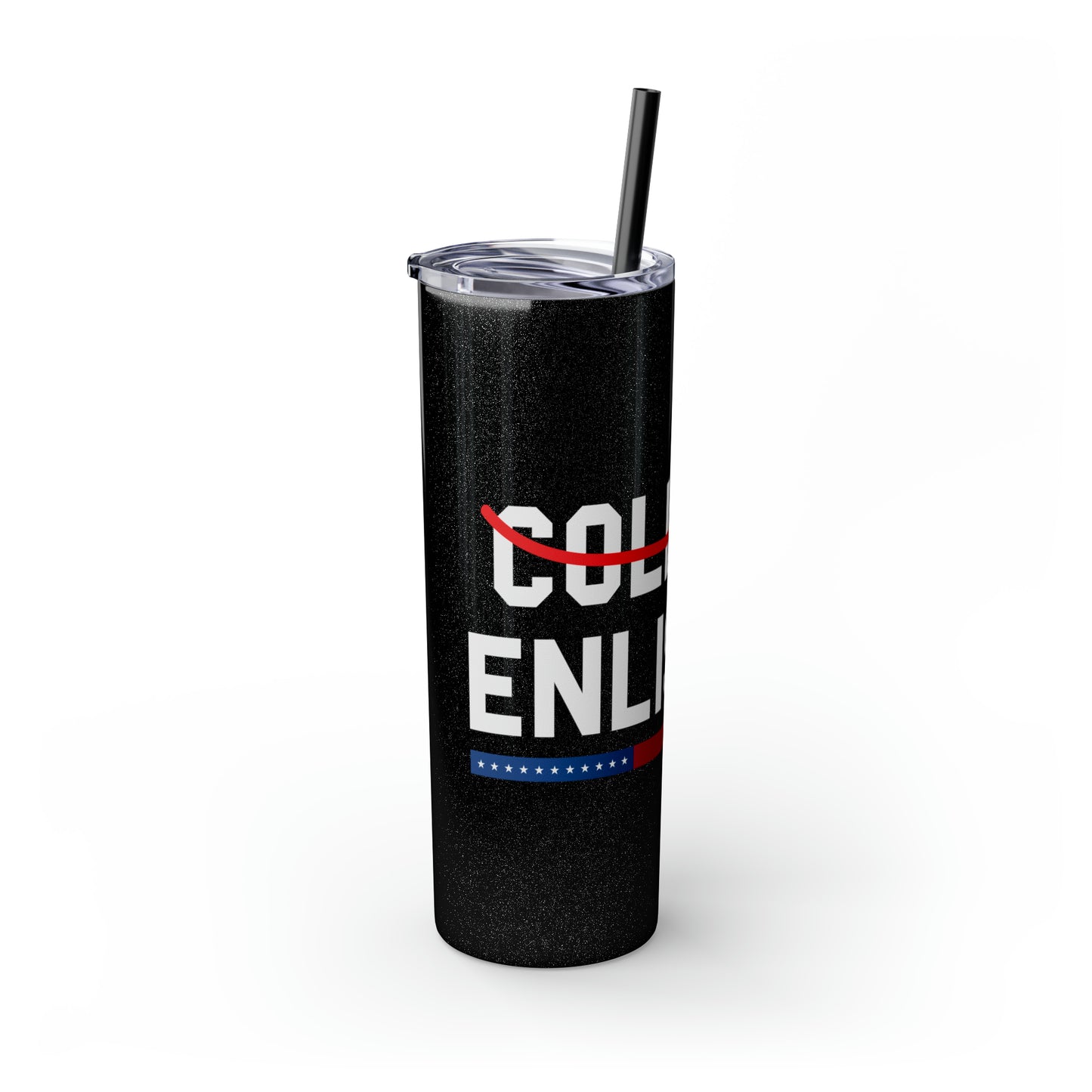 College Enlisted Skinny Tumbler with Straw, 20oz