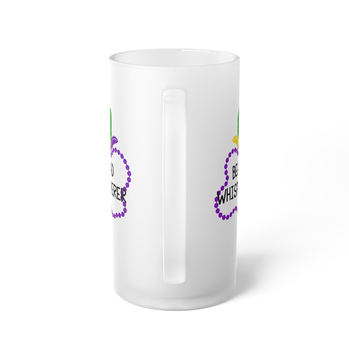 Bead Whisperer Frosted Glass Beer Mug