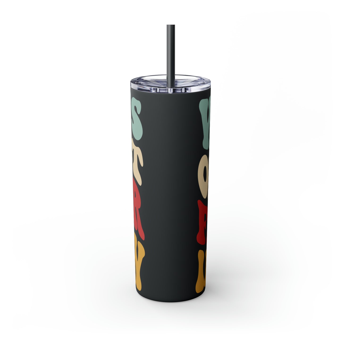 World's Greatest Okayest Father-In-Law Skinny Tumbler with Straw, 20oz