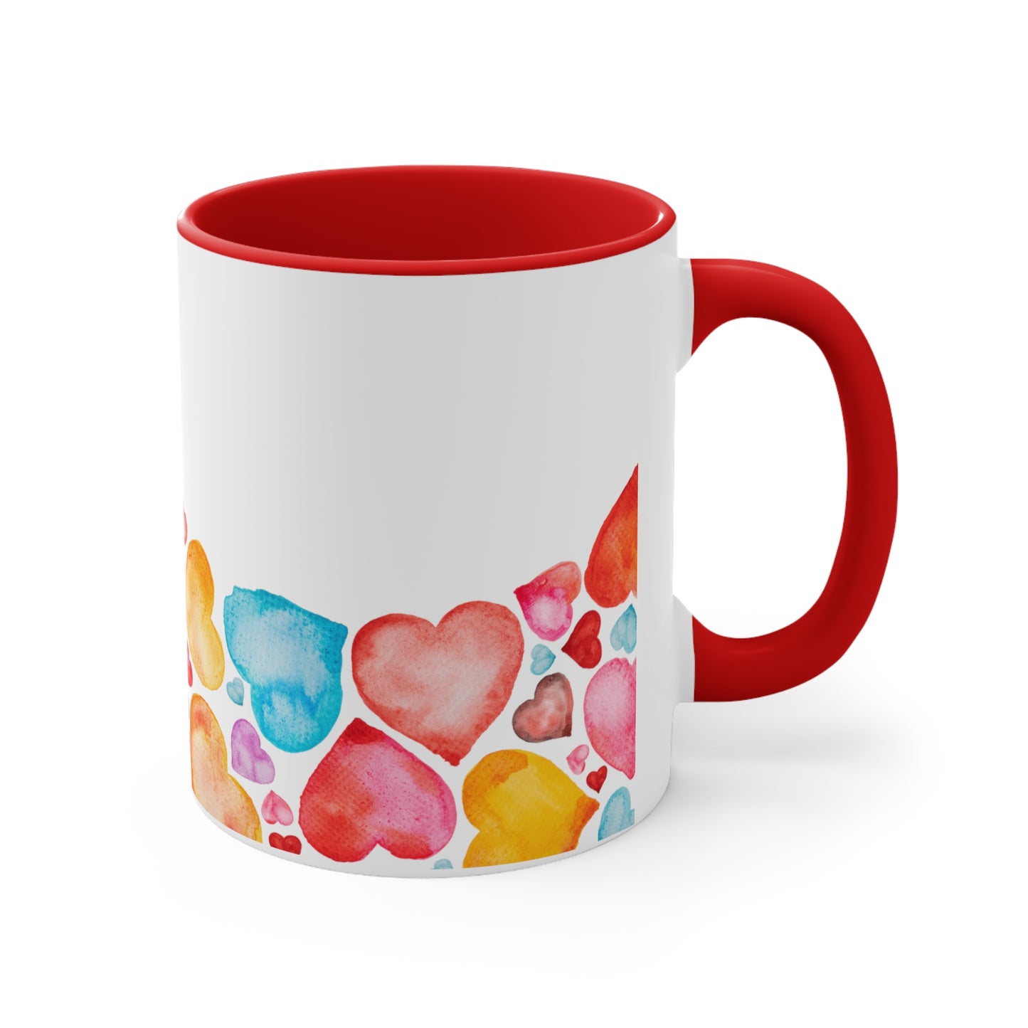 Valentine Hearts Accent Coffee Mug, 11oz