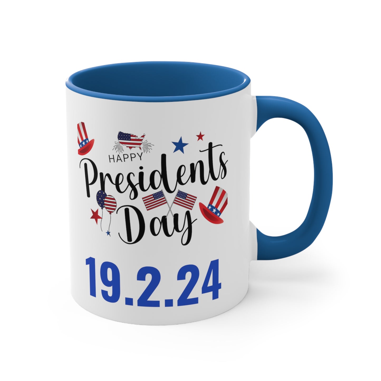 Happy President's Day 2024 Accent Coffee Mug, 11oz