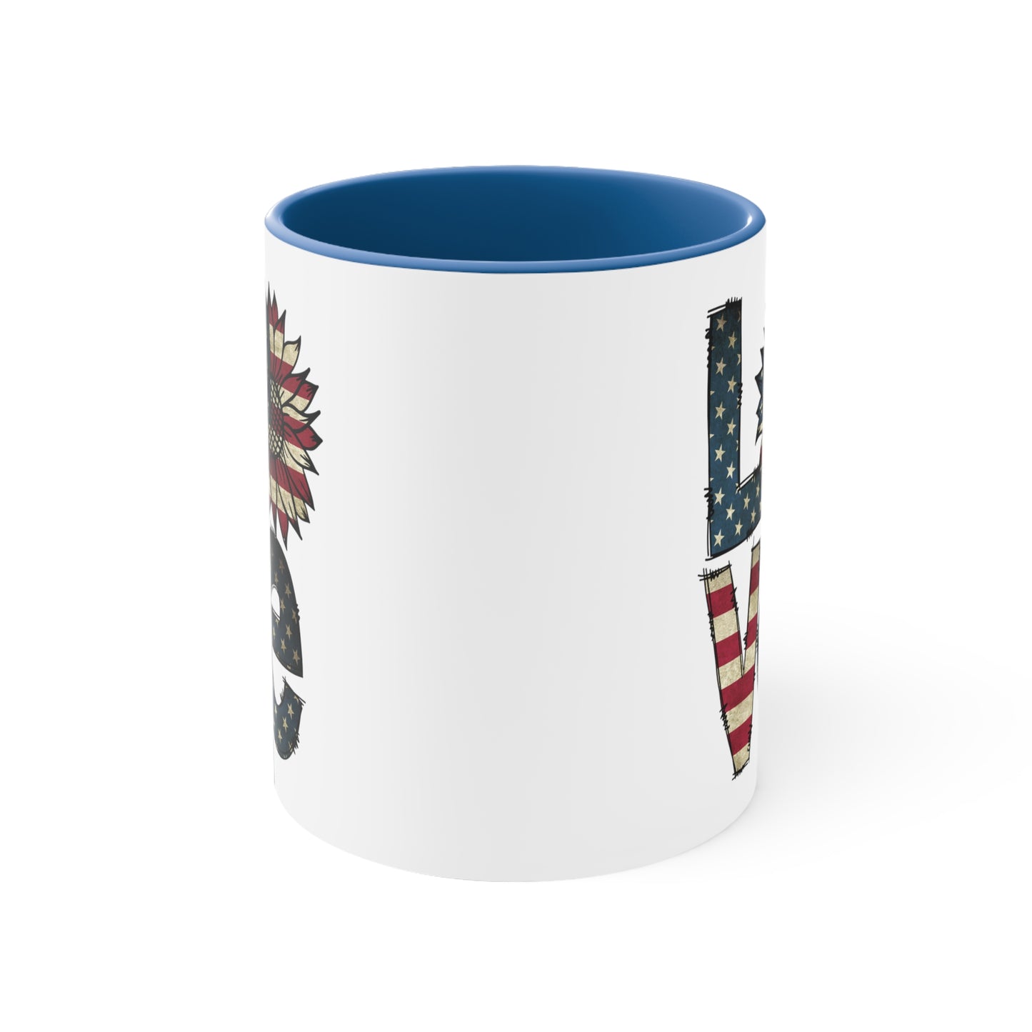 Love Sunflover Flag Accent Coffee Mug, 11oz