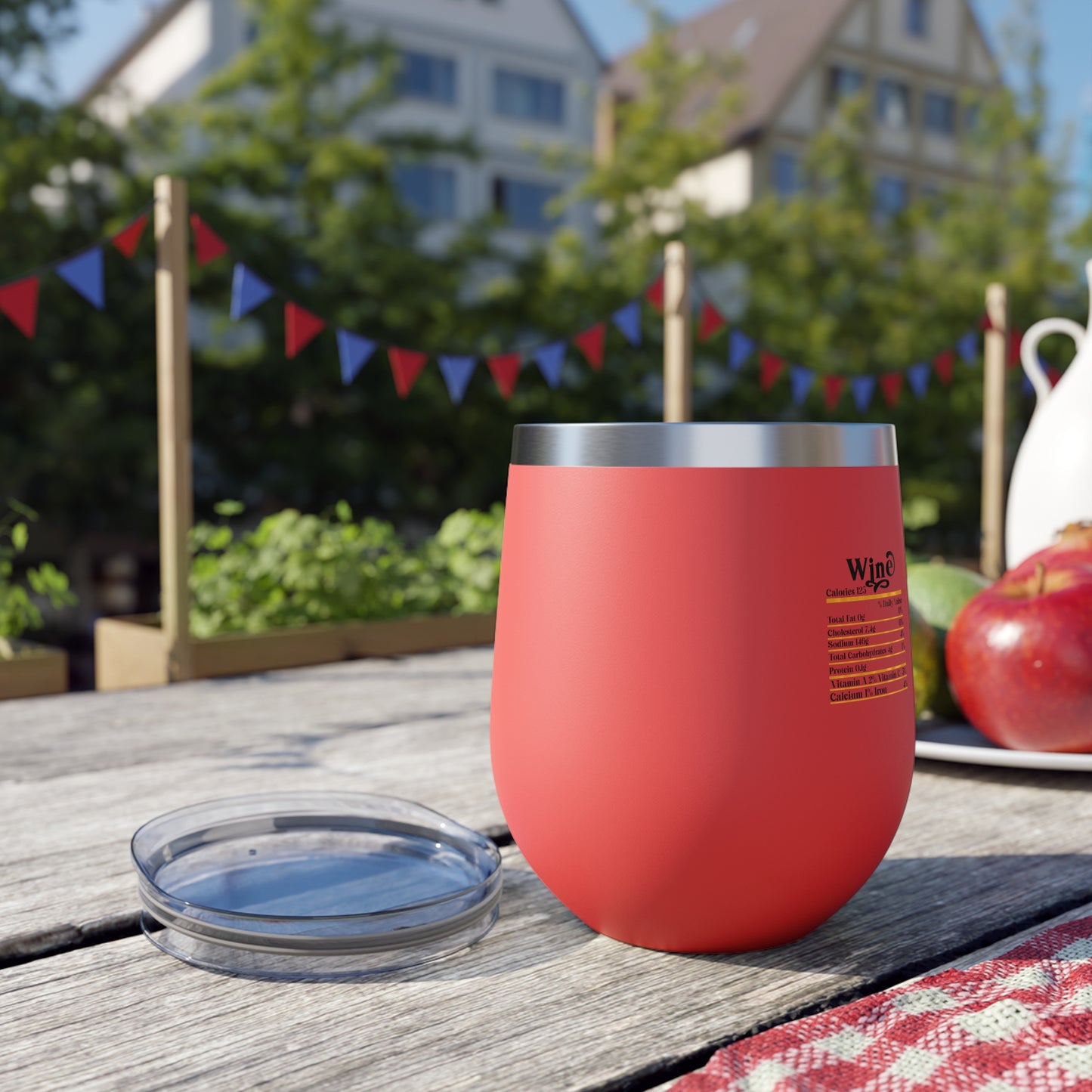 Wine Calories Copper Vacuum Insulated Cup, 12oz