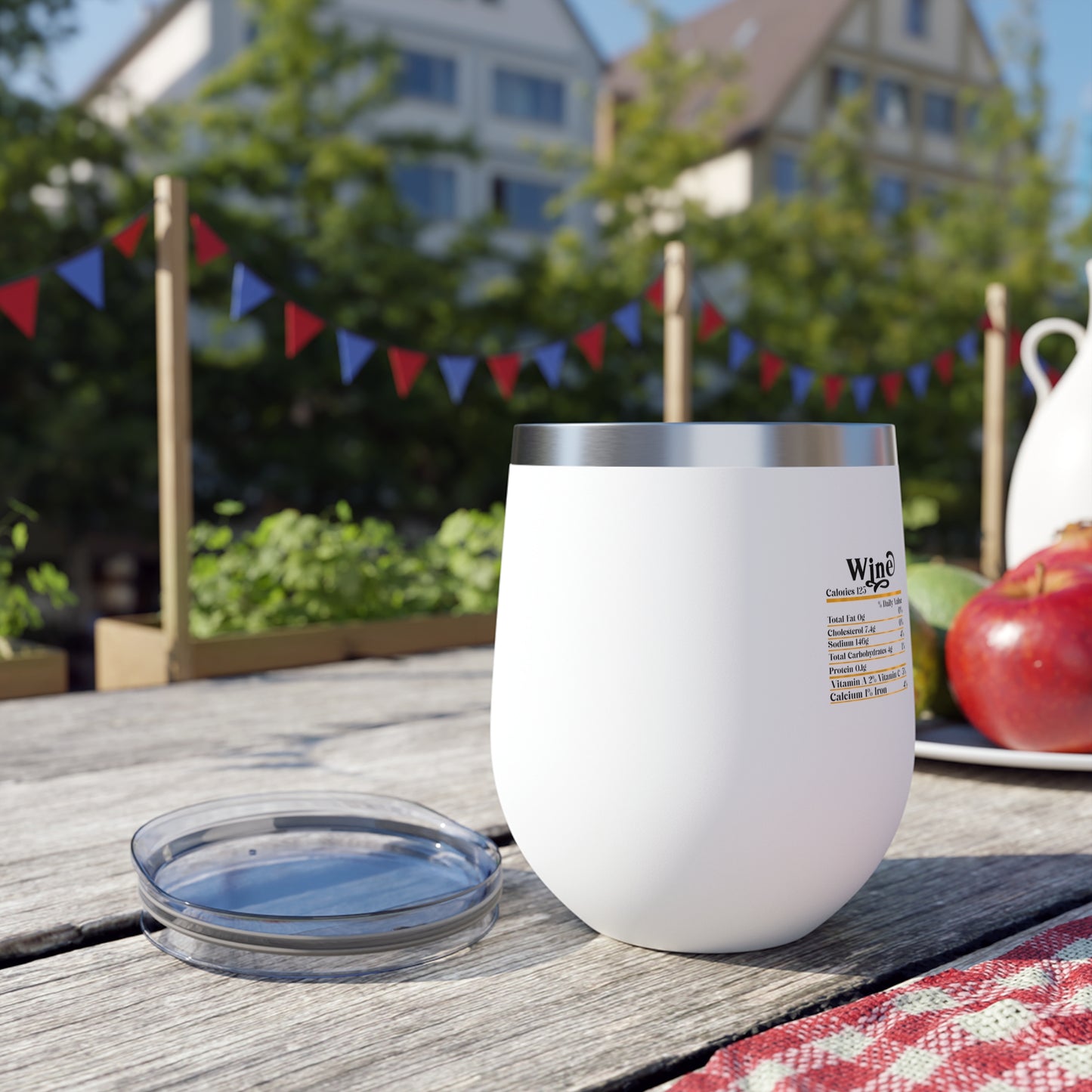 Wine Calories Copper Vacuum Insulated Cup, 12oz