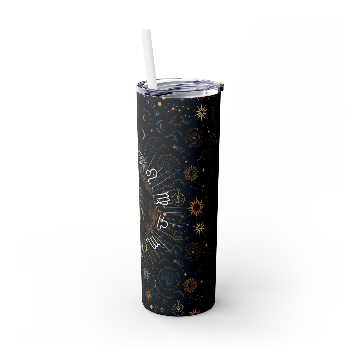 Scorpio Zodiac Skinny Tumbler with Straw Astrology Insulated Mug Bridesmaids Gift Bachelorette Party Favor Birthday Gift