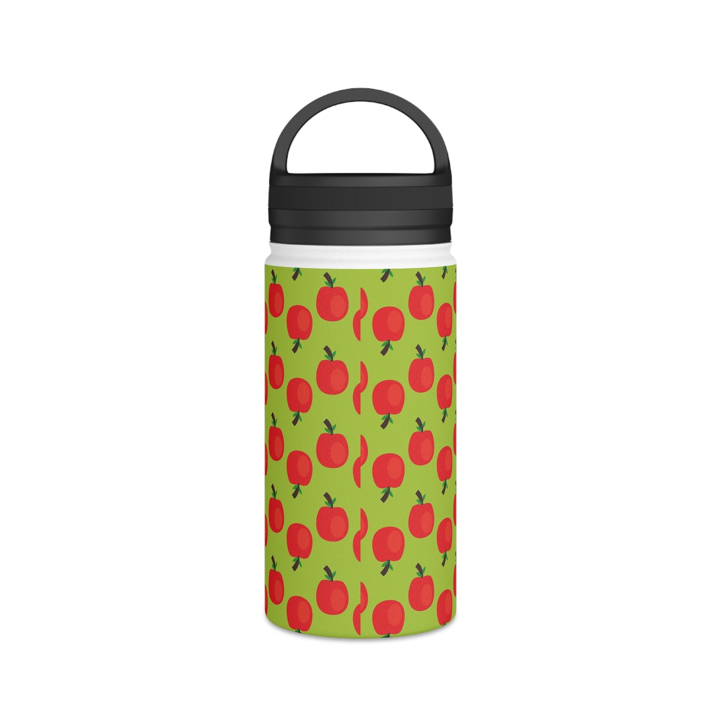 Back To School Apples Stainless Steel Water Bottle, Handle Lid