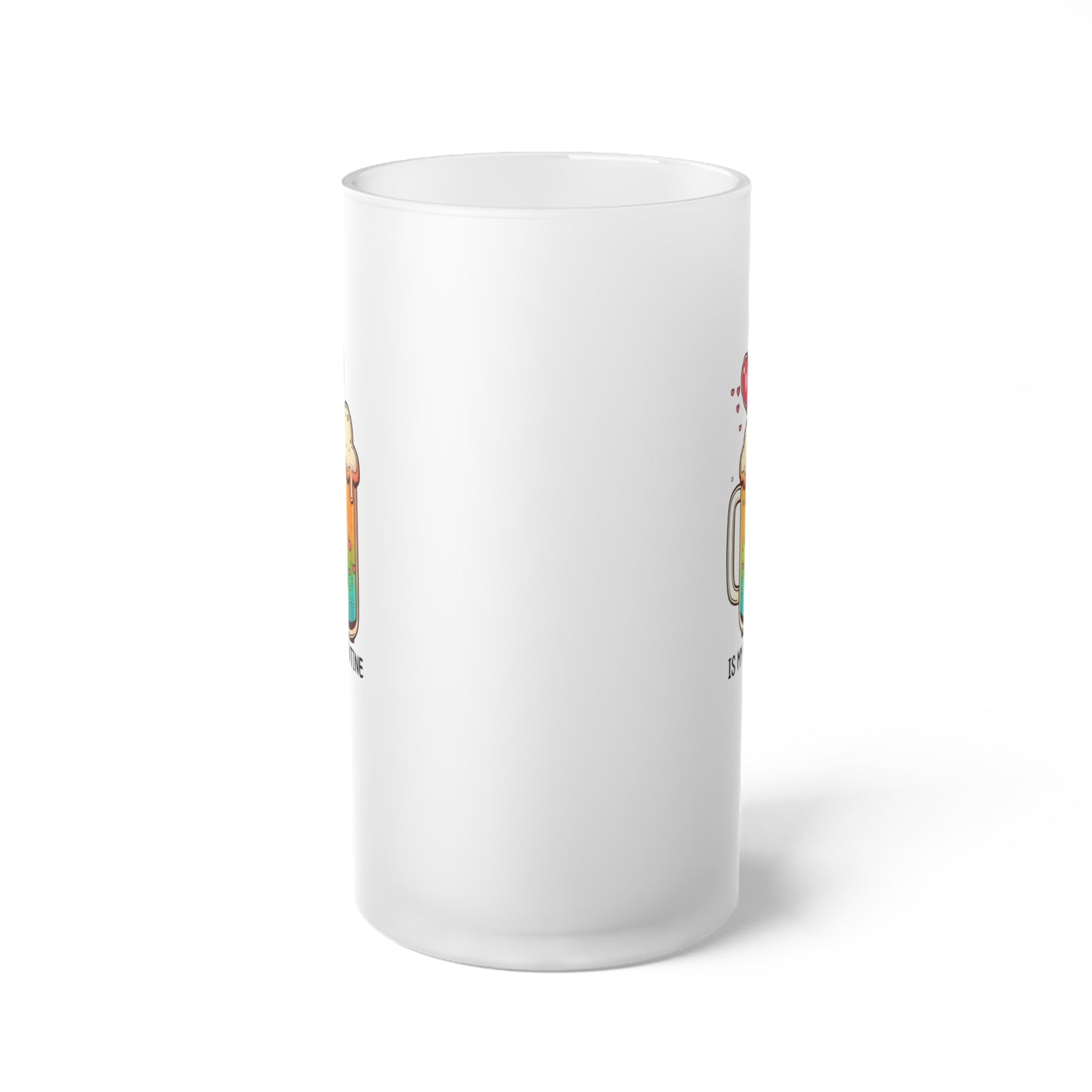 Beer Is My Valentine - Frosted Glass Beer Mug