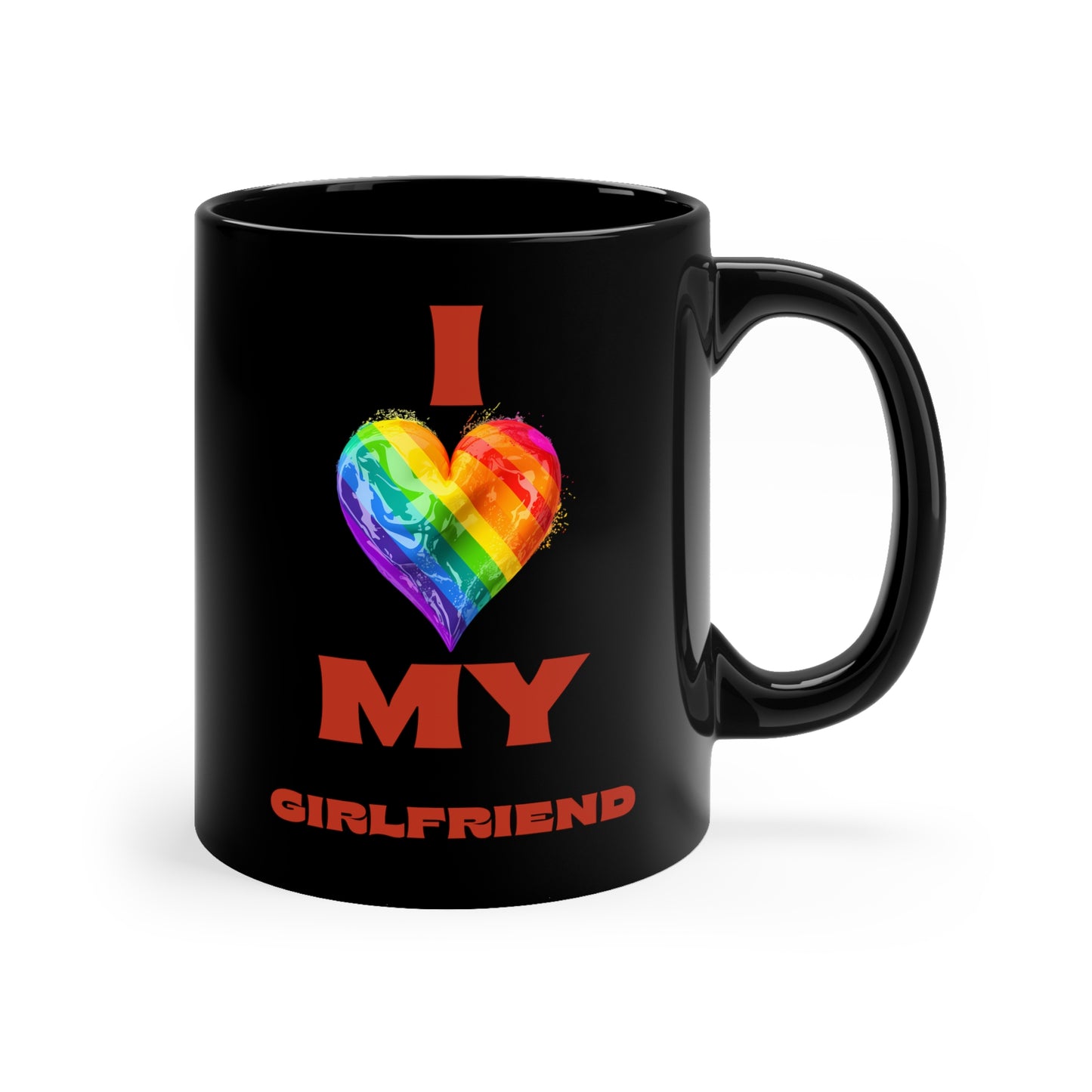 I Love My Girlfriend 11oz Black Mug