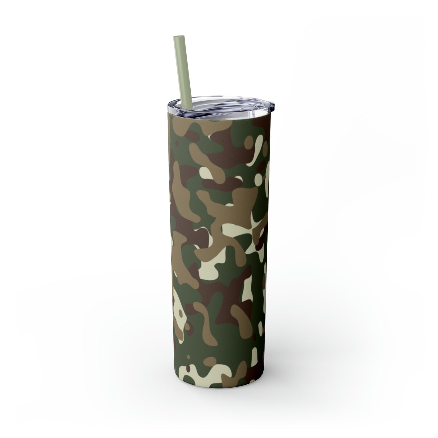 Camouflage Skinny Tumbler with Straw, 20oz