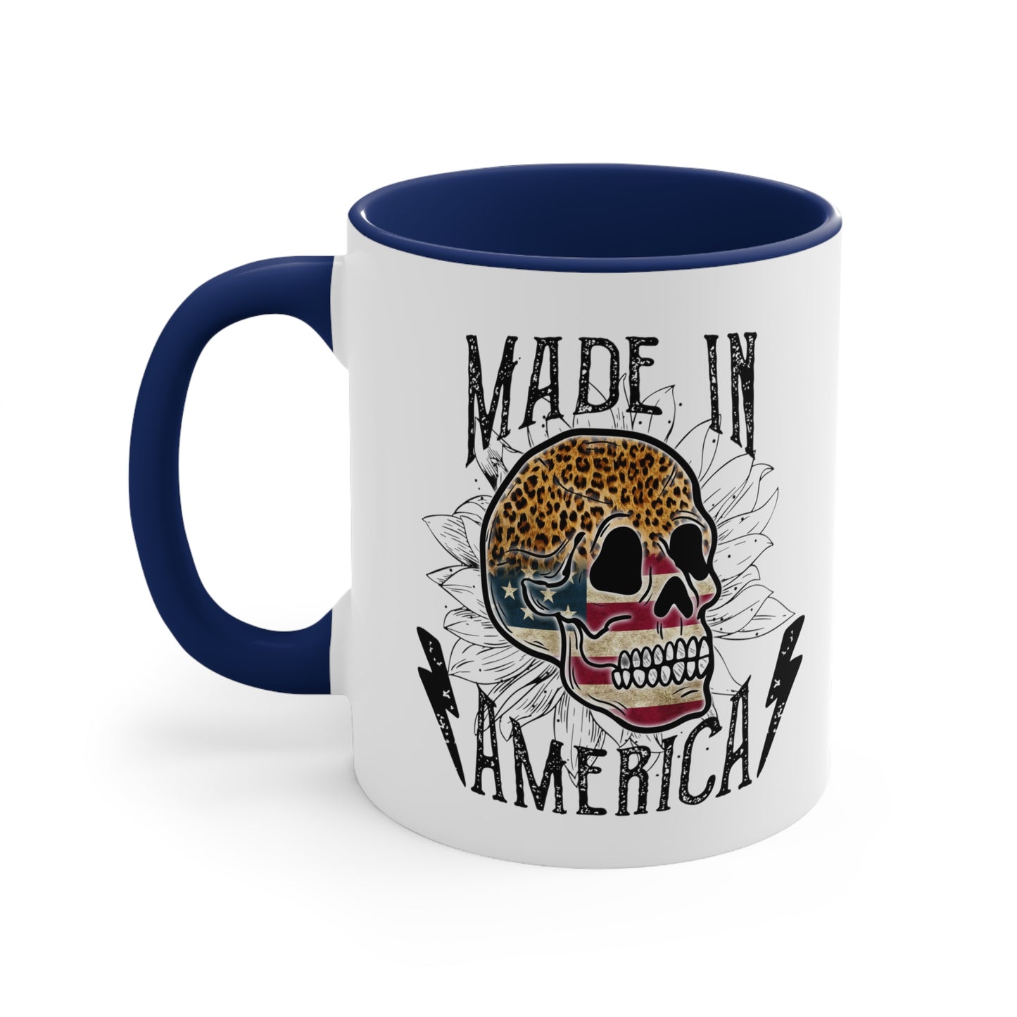 Made In America Skull Accent Coffee Mug, 11oz
