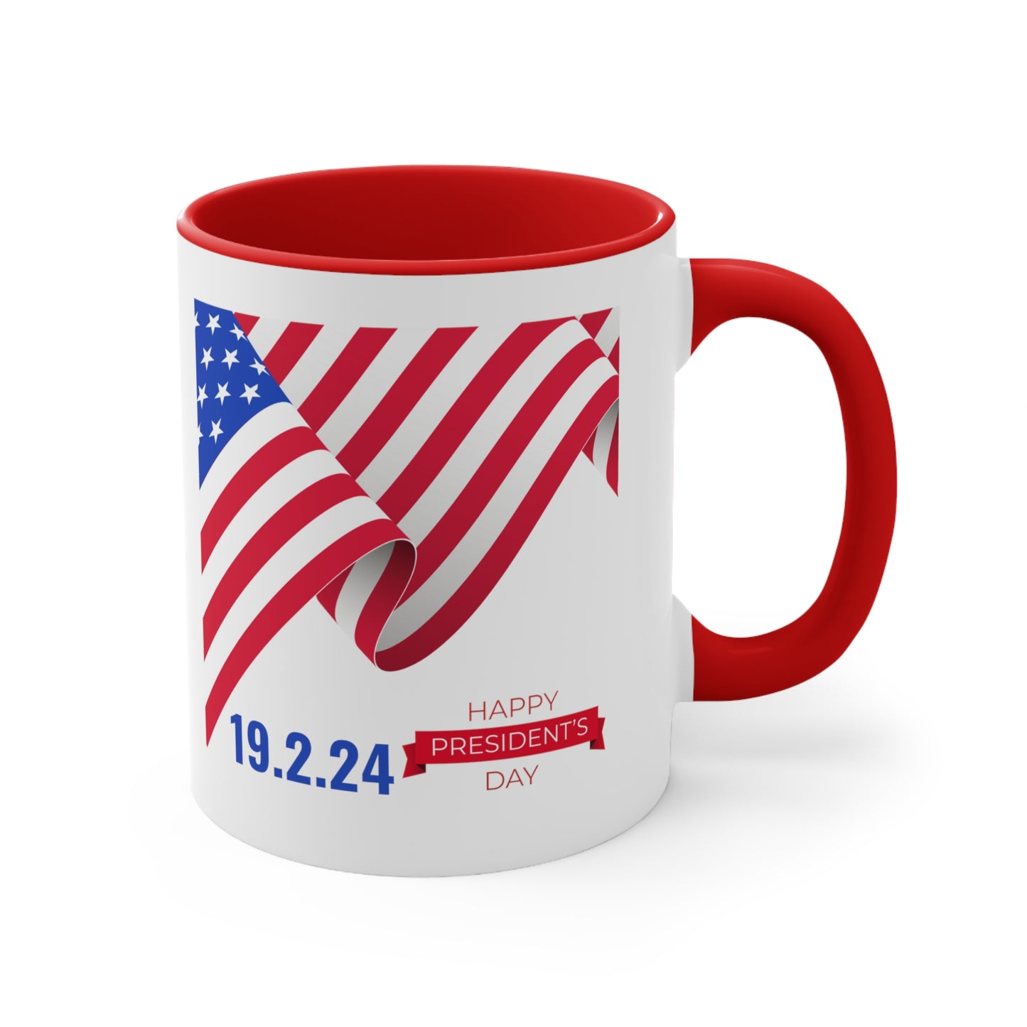 Happy President's Day 2024 Accent Coffee Mug, 11oz