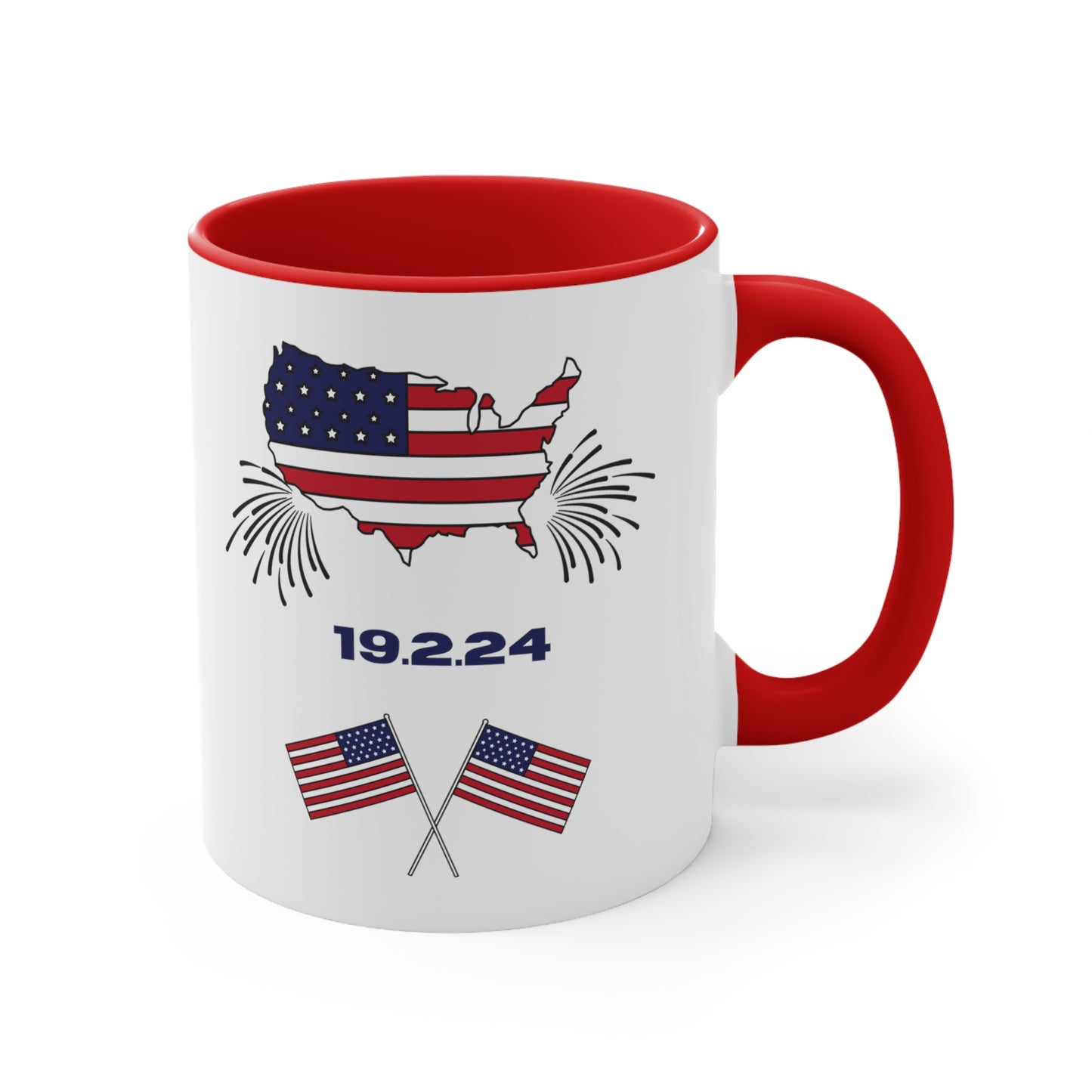 Happy President's Day 2024 Accent Coffee Mug, 11oz