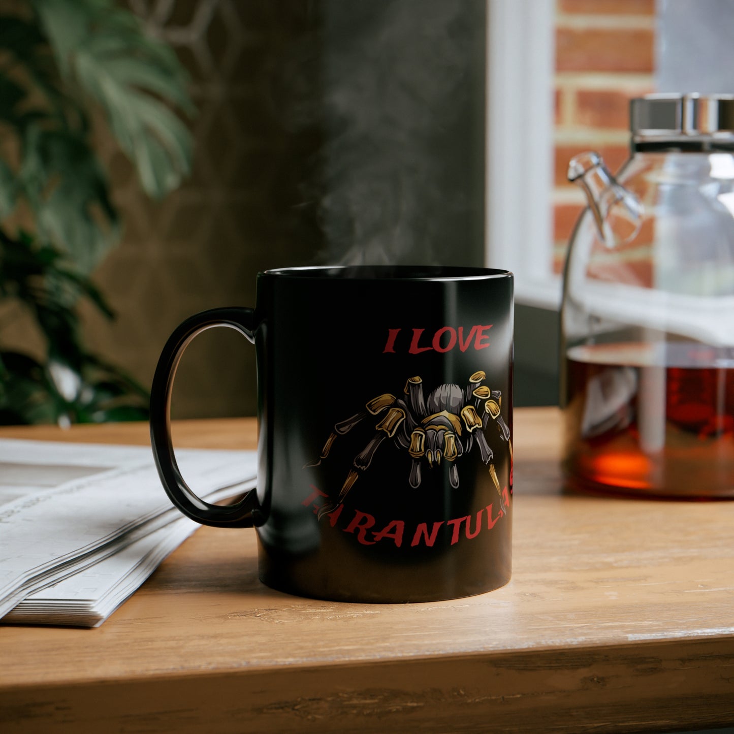 I Love Tarantulas 11oz Black Mug