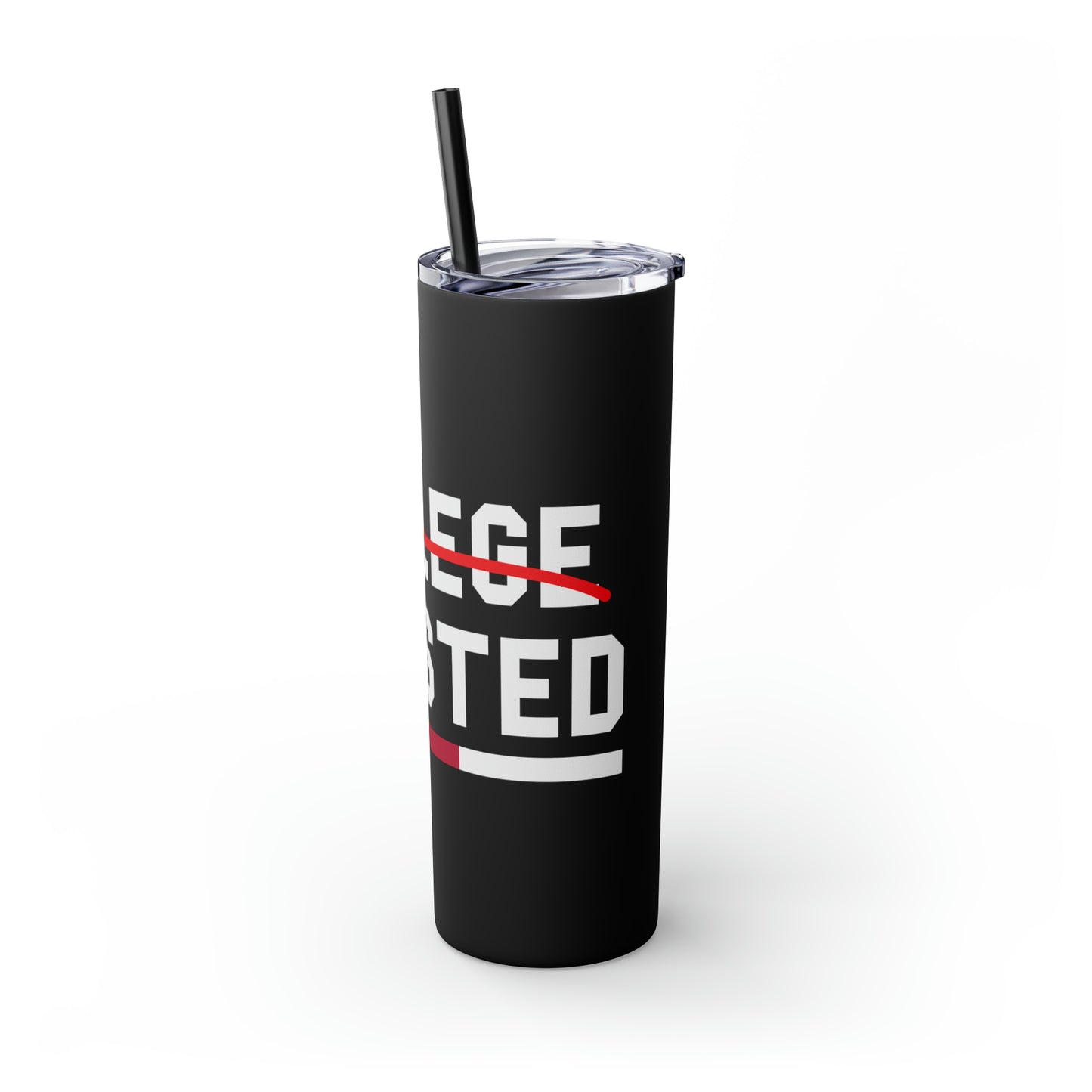 College Enlisted Skinny Tumbler with Straw, 20oz
