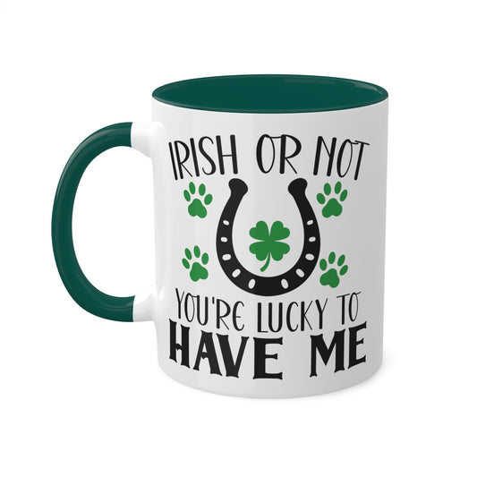 Irish  or Not You're Lucky to Have Me Accent Mugs, 11oz